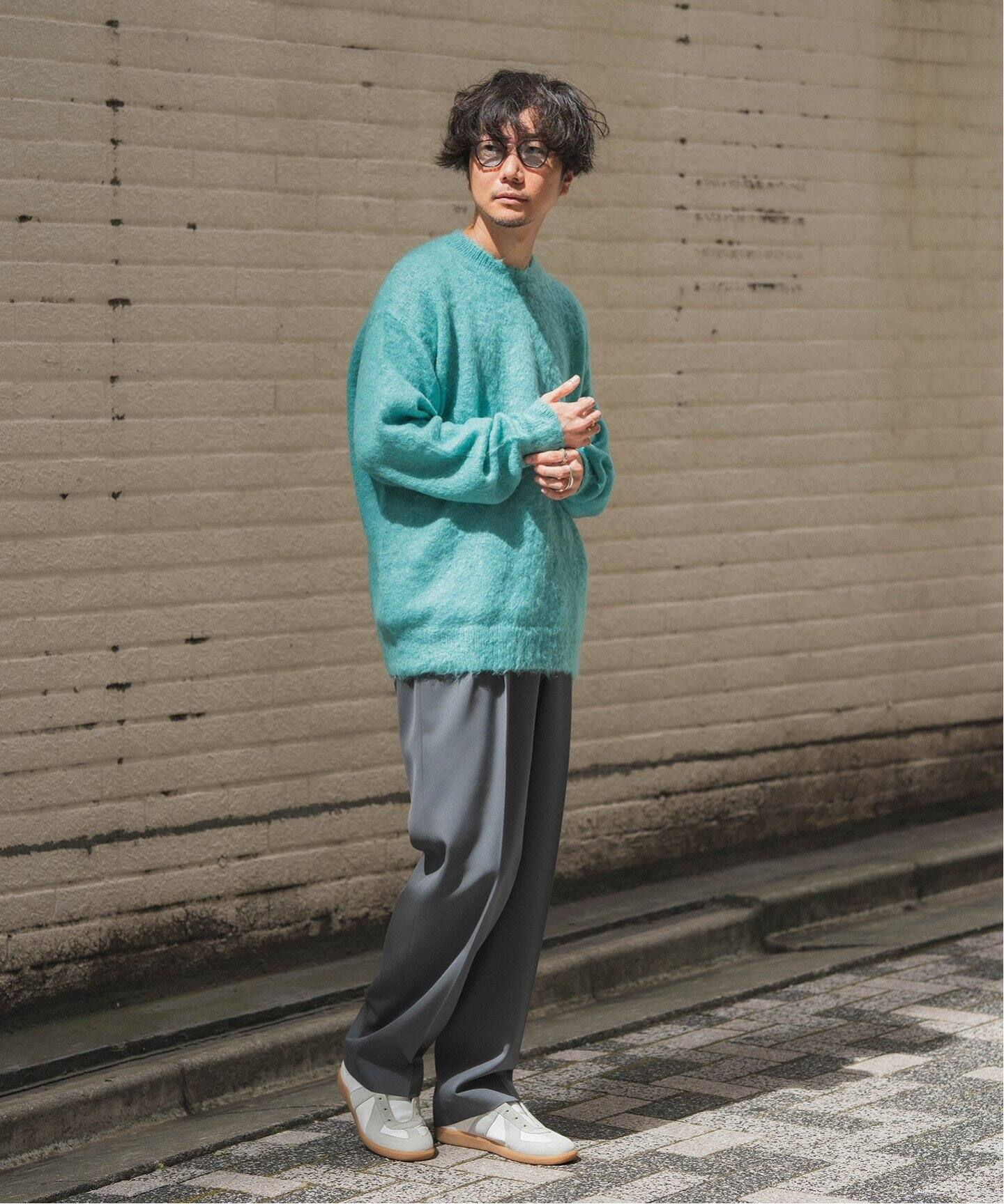 AURALEE / オーラリー】 BRUSHED SUPER KID MOHAIR MIX KNIT PO  