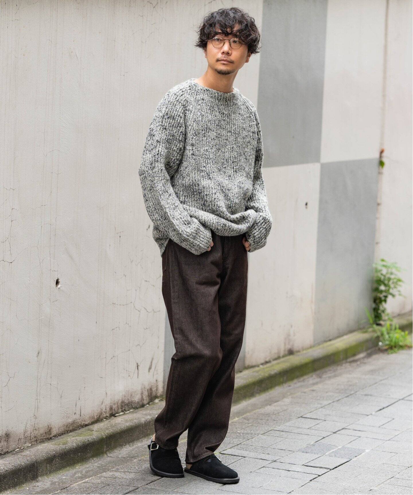 AURALEE / オーラリー】 WOOL BABY ALPACA MIX RIB KINT PO（ニット 