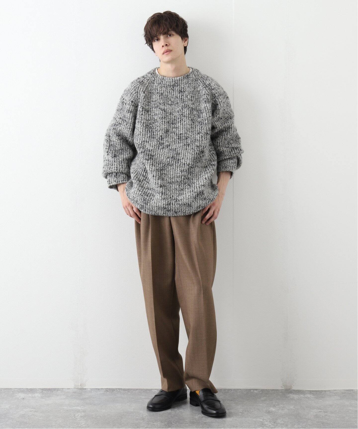 AURALEE / オーラリー】 WOOL BABY ALPACA MIX RIB KINT PO（ニット 