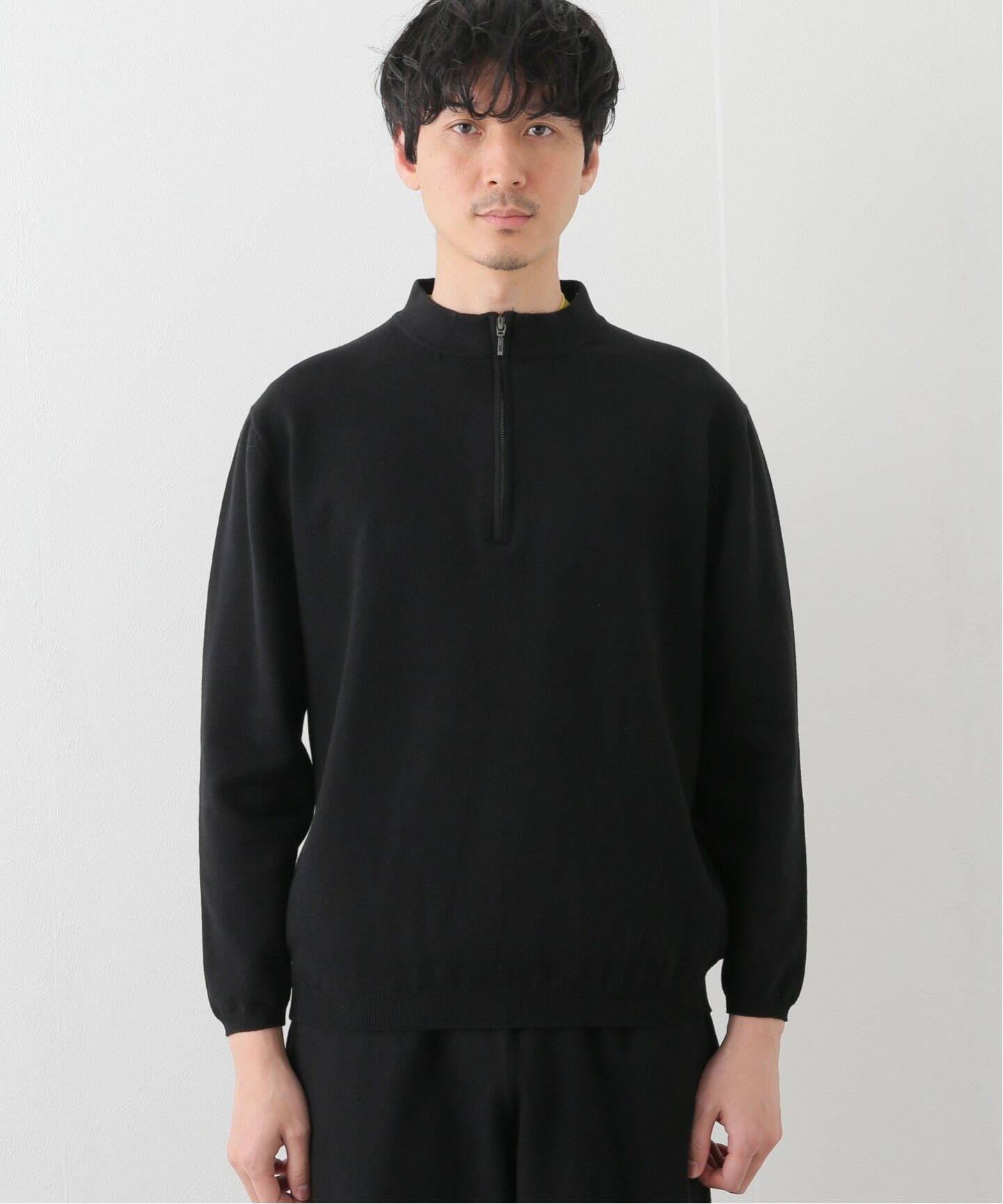 walenode / ウェルノード 】コットンカシミアジップアップセーター  