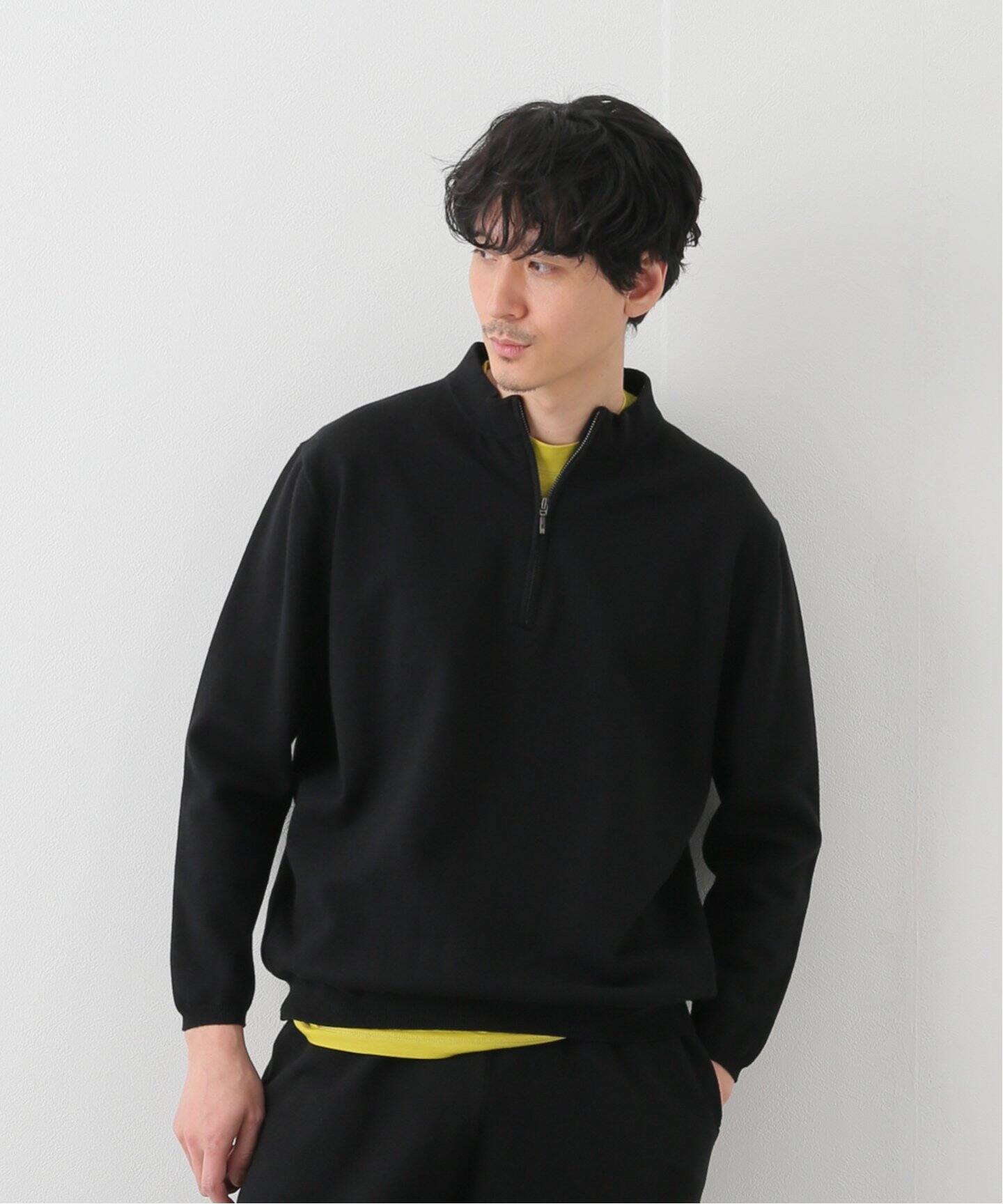 walenode / ウェルノード 】コットンカシミアジップアップセーター 
