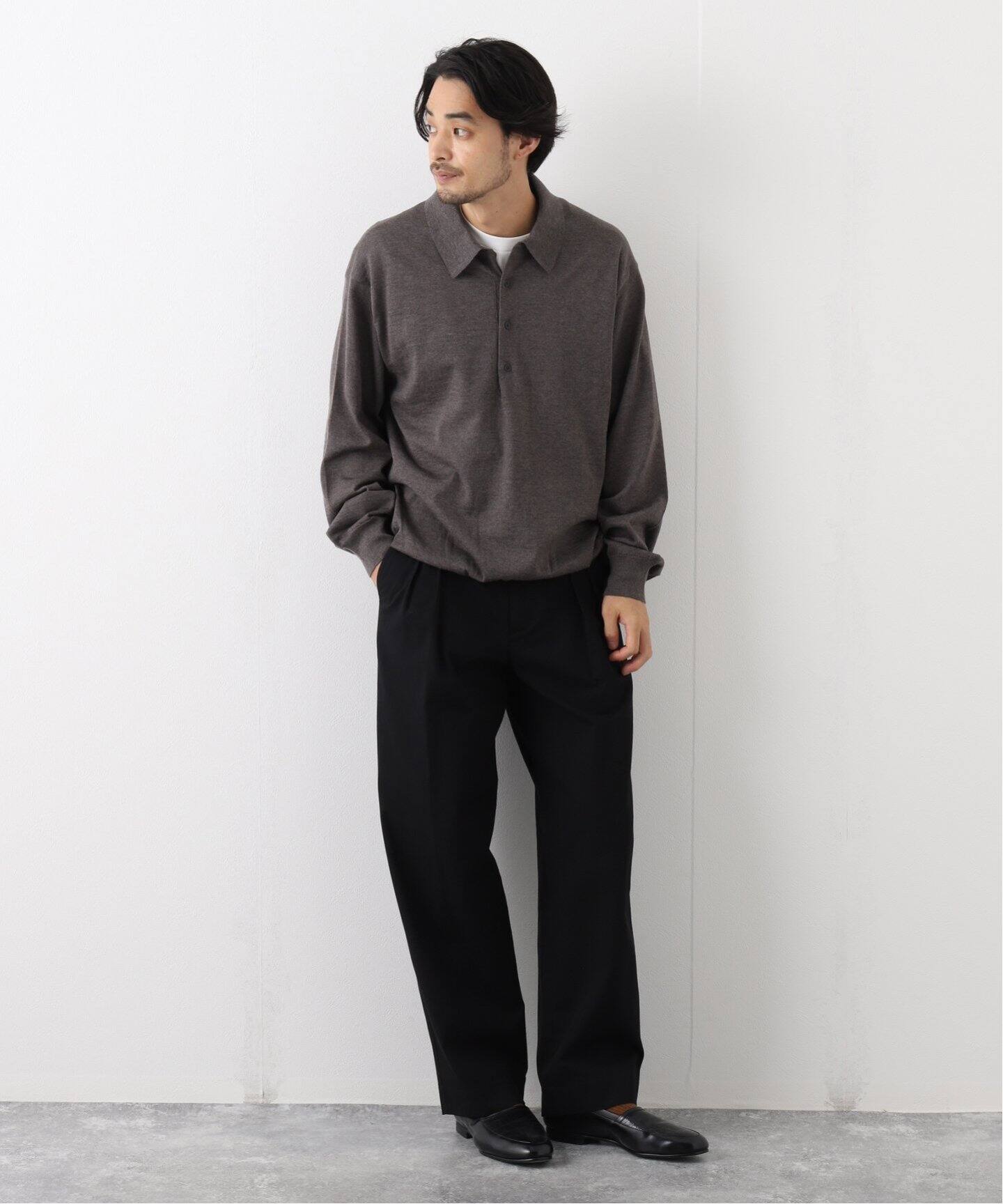 AURALEE / オーラリー】 SUPER HIGH GAUGE WOOL KNIT POLO（ニット 