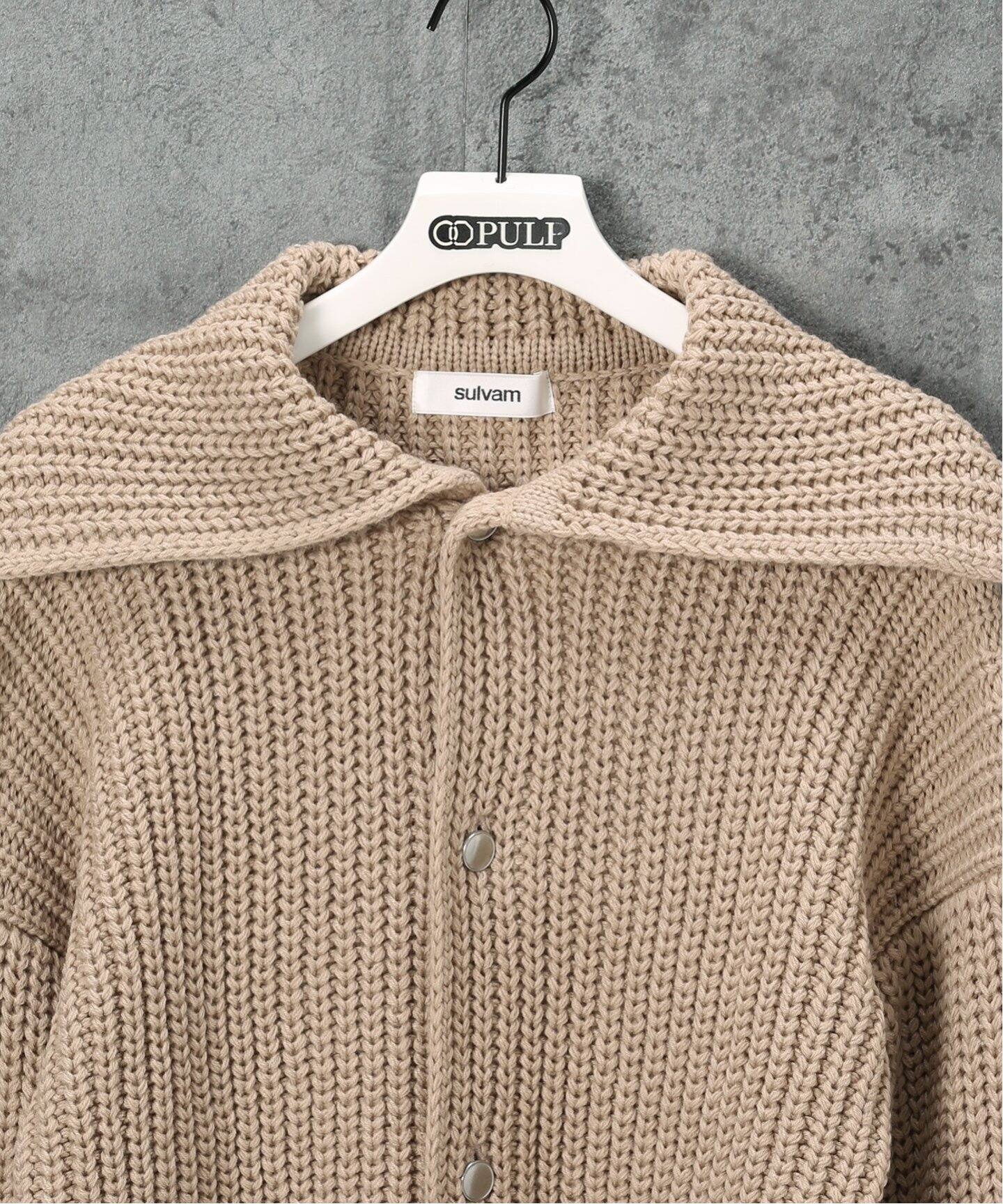 SULVAM / サルバム】SHORT SAILOR COLLAR KNIT（ニット／セーター 