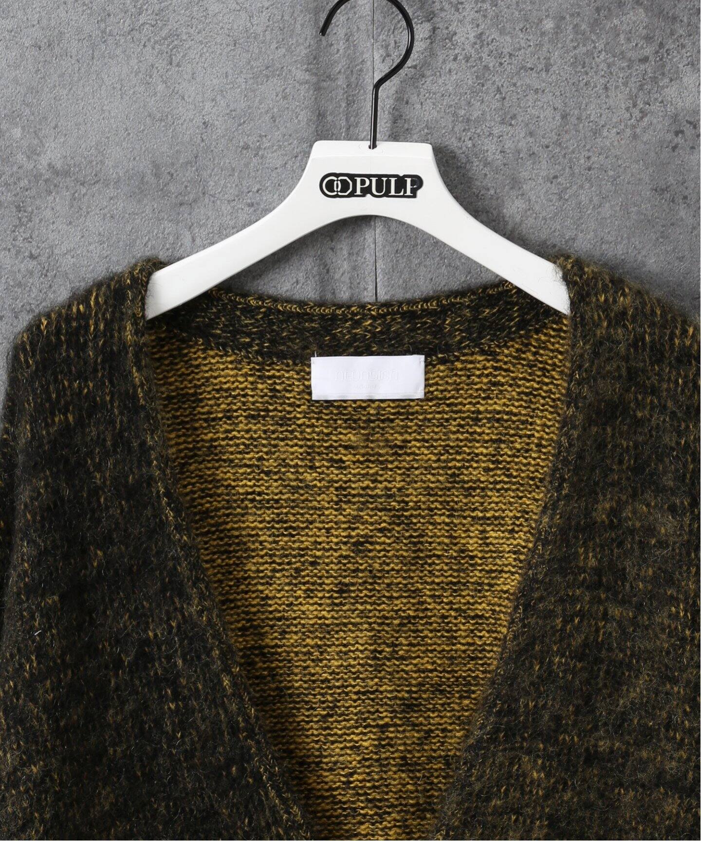 NEONSIGN / ネオンサイン】INNER COLOR MOHAIR MIX CARDIGAN 