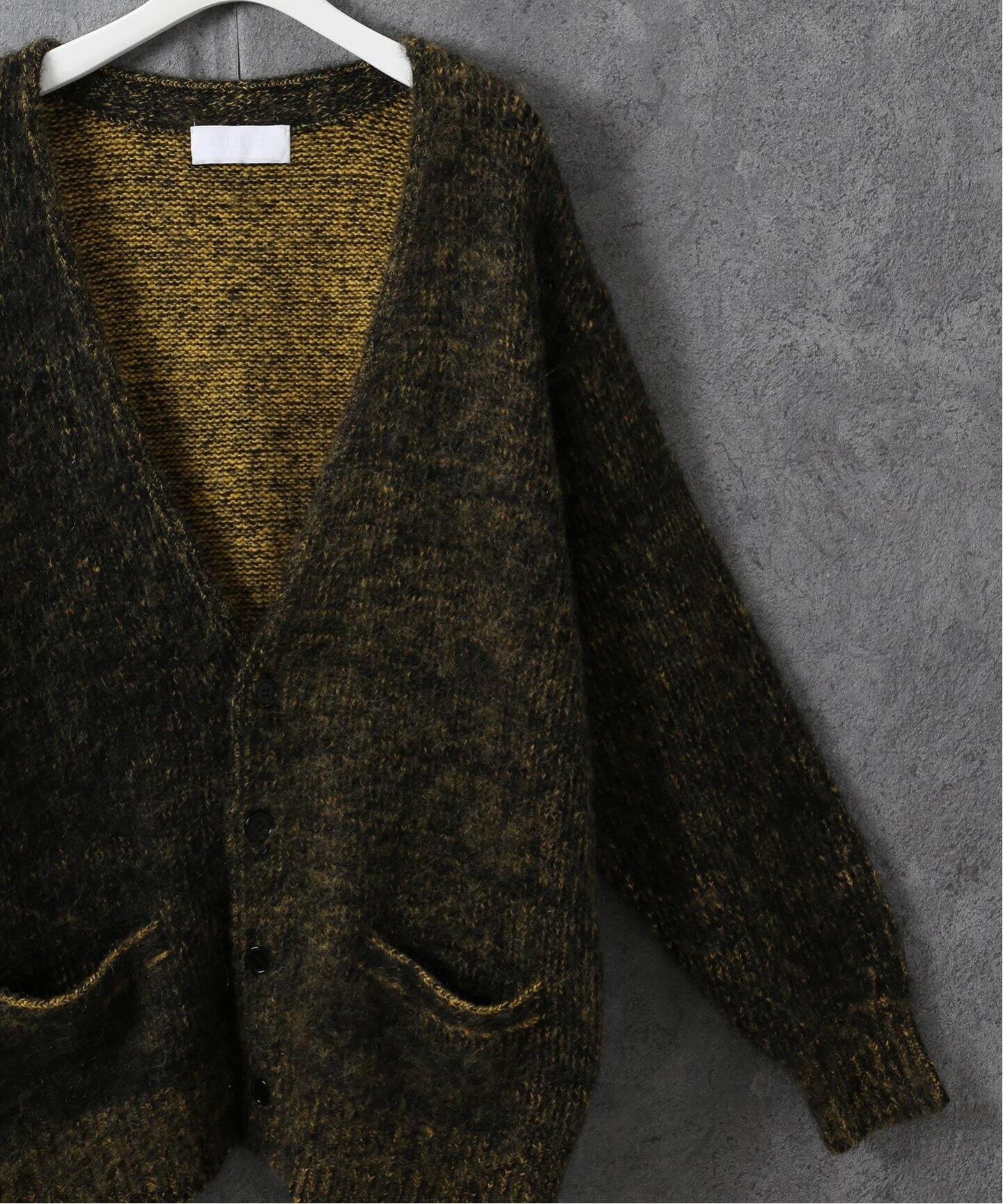 NEONSIGN / ネオンサイン】INNER COLOR MOHAIR MIX CARDIGAN 