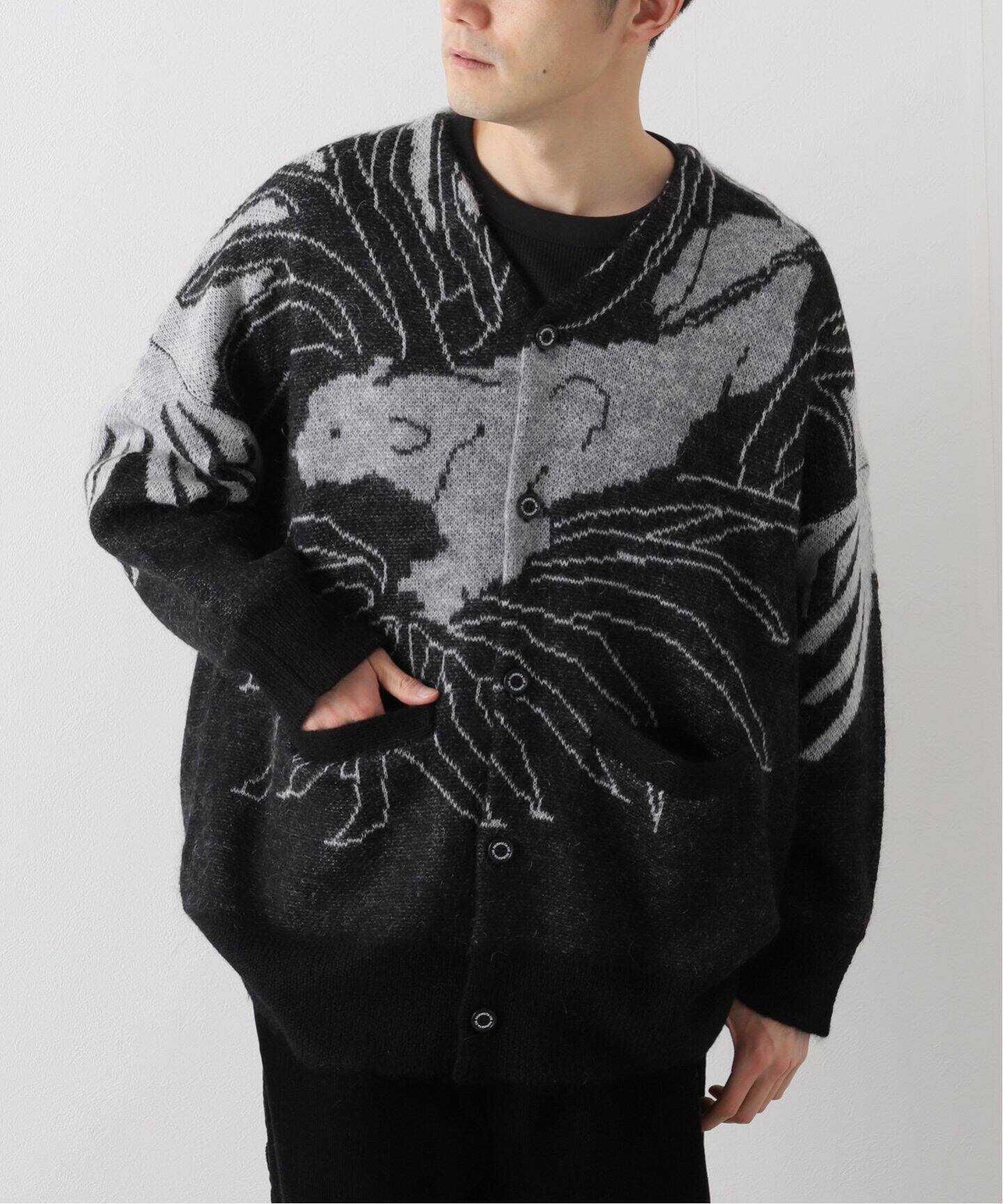 DAIRIKU / ダイリク】 Leopard Mohair MIX Cardigan Knit 