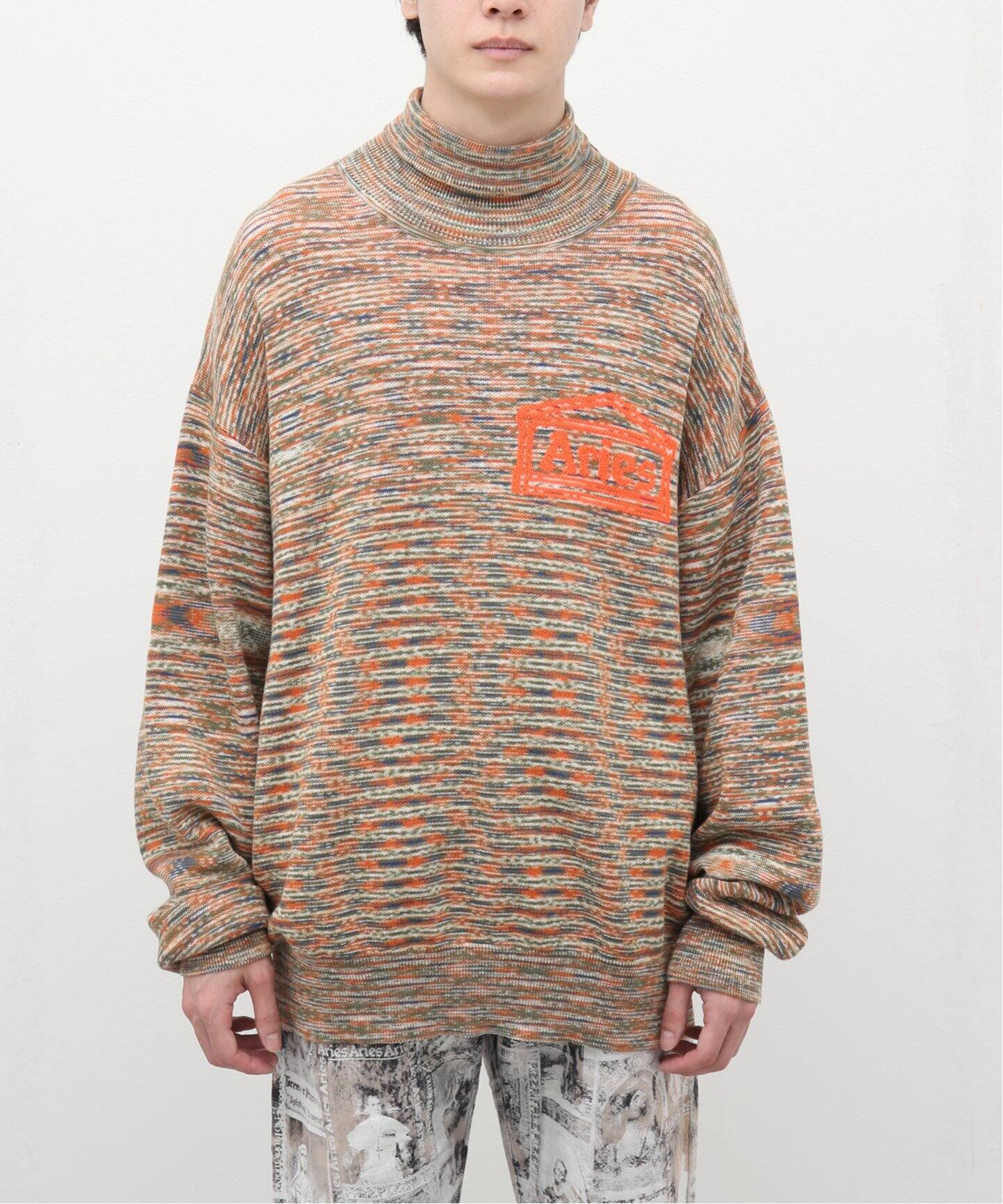 ARIES / アリーズ】TEMPLE SPACE DYE TURTLENECK KNIT（ニット 