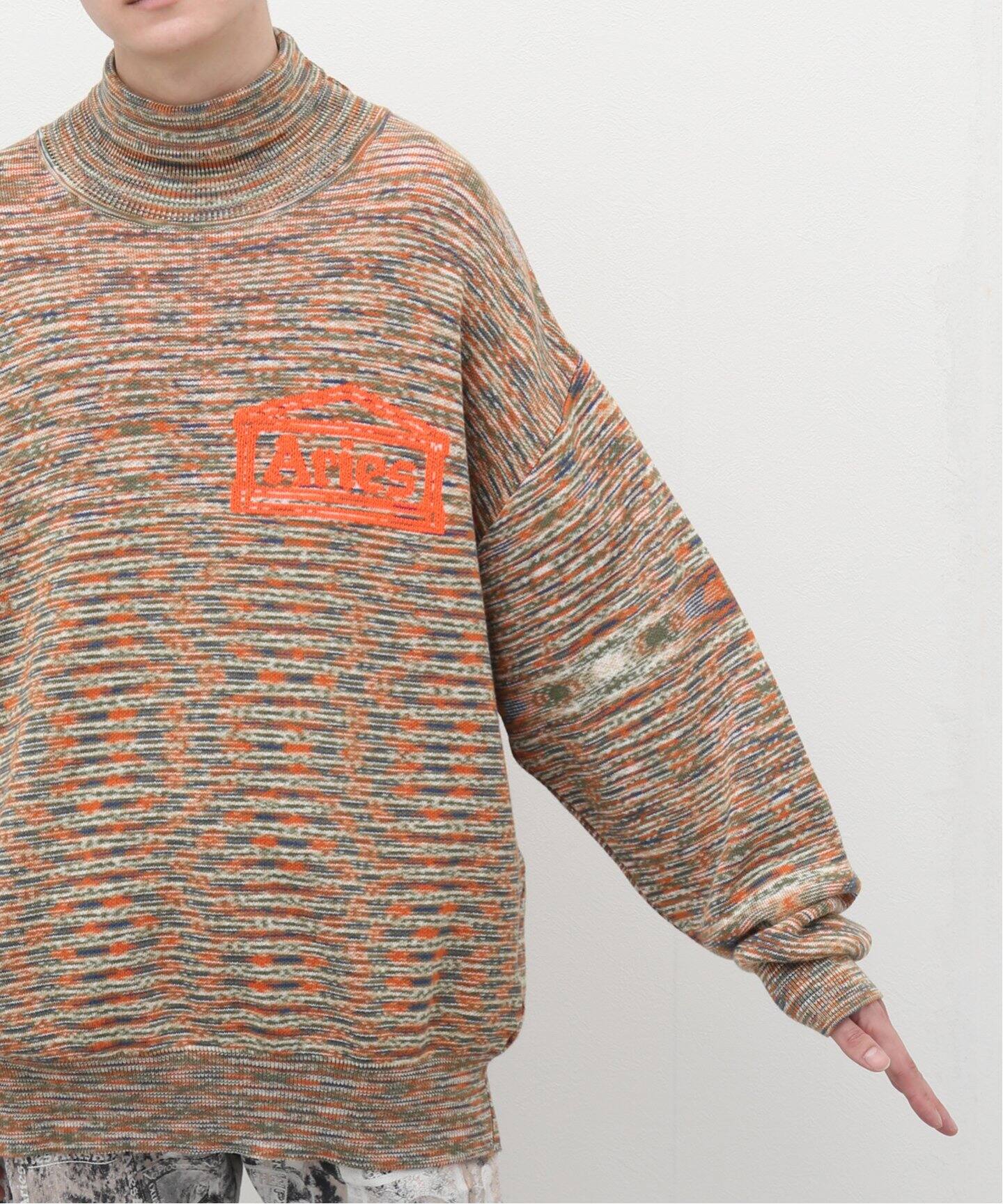 ARIES / アリーズ】TEMPLE SPACE DYE TURTLENECK KNIT（ニット 