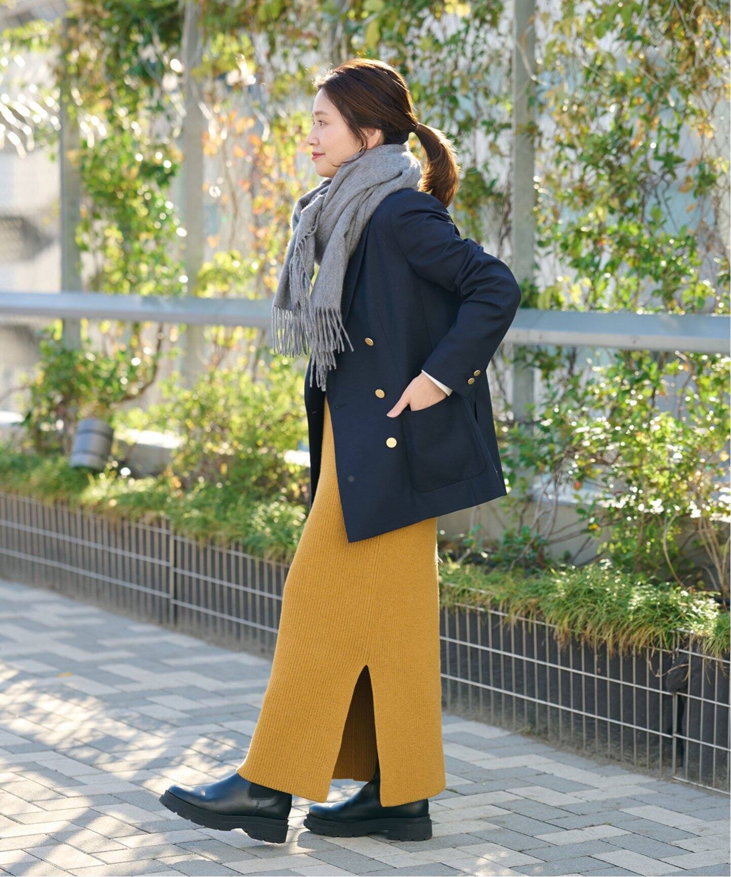 【万能アイテム】CELINE ペンシルスカート コットンナッテ BANANA REPUBLIC公式オンラインストア | シグネチャーウール