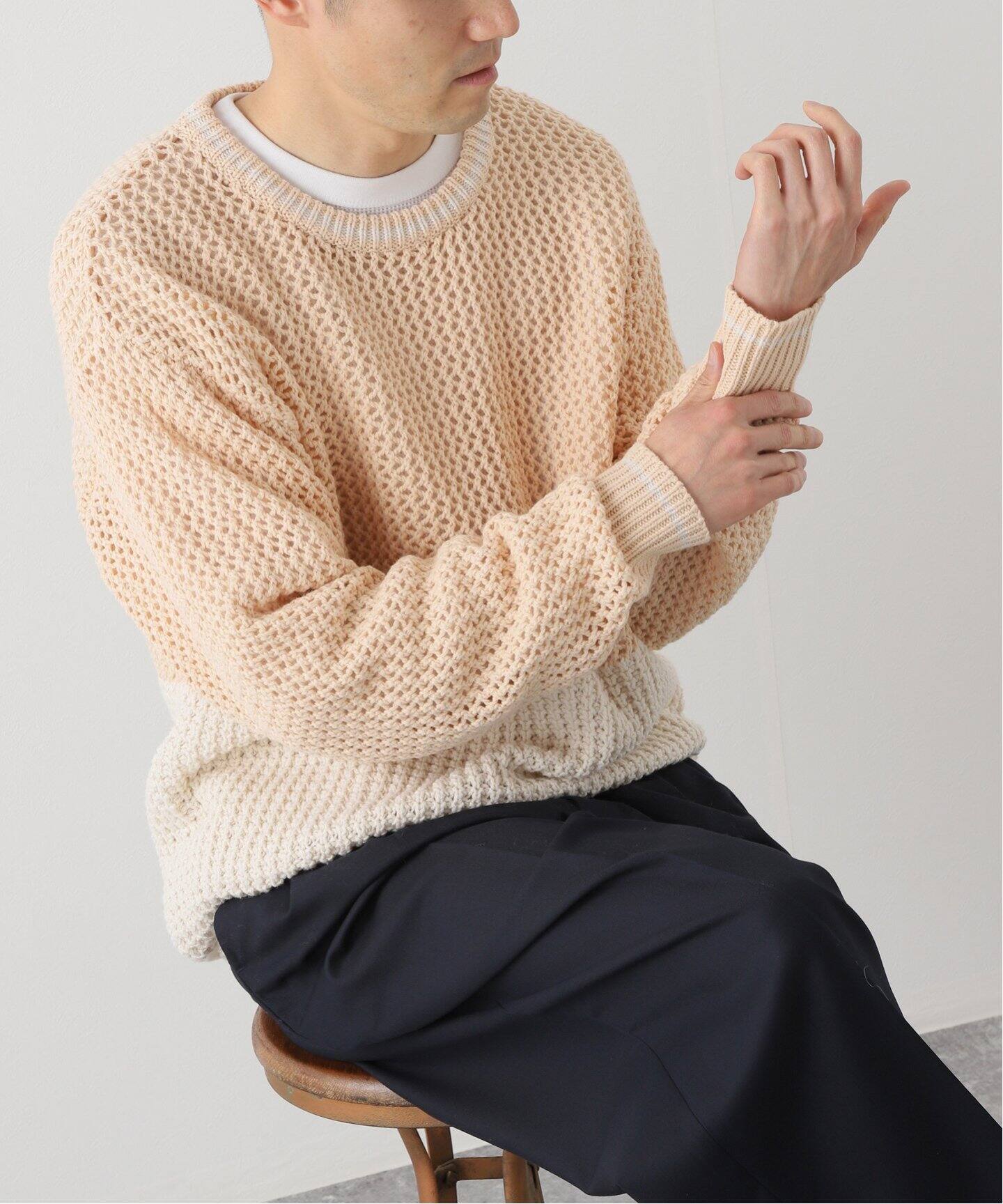 2Tone C/N Knit / 2トーンクルーネックニット（ニット／セーター 