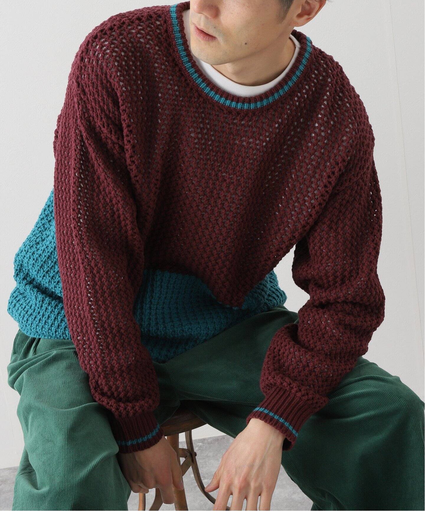 2Tone C/N Knit / 2トーンクルーネックニット（ニット／セーター 