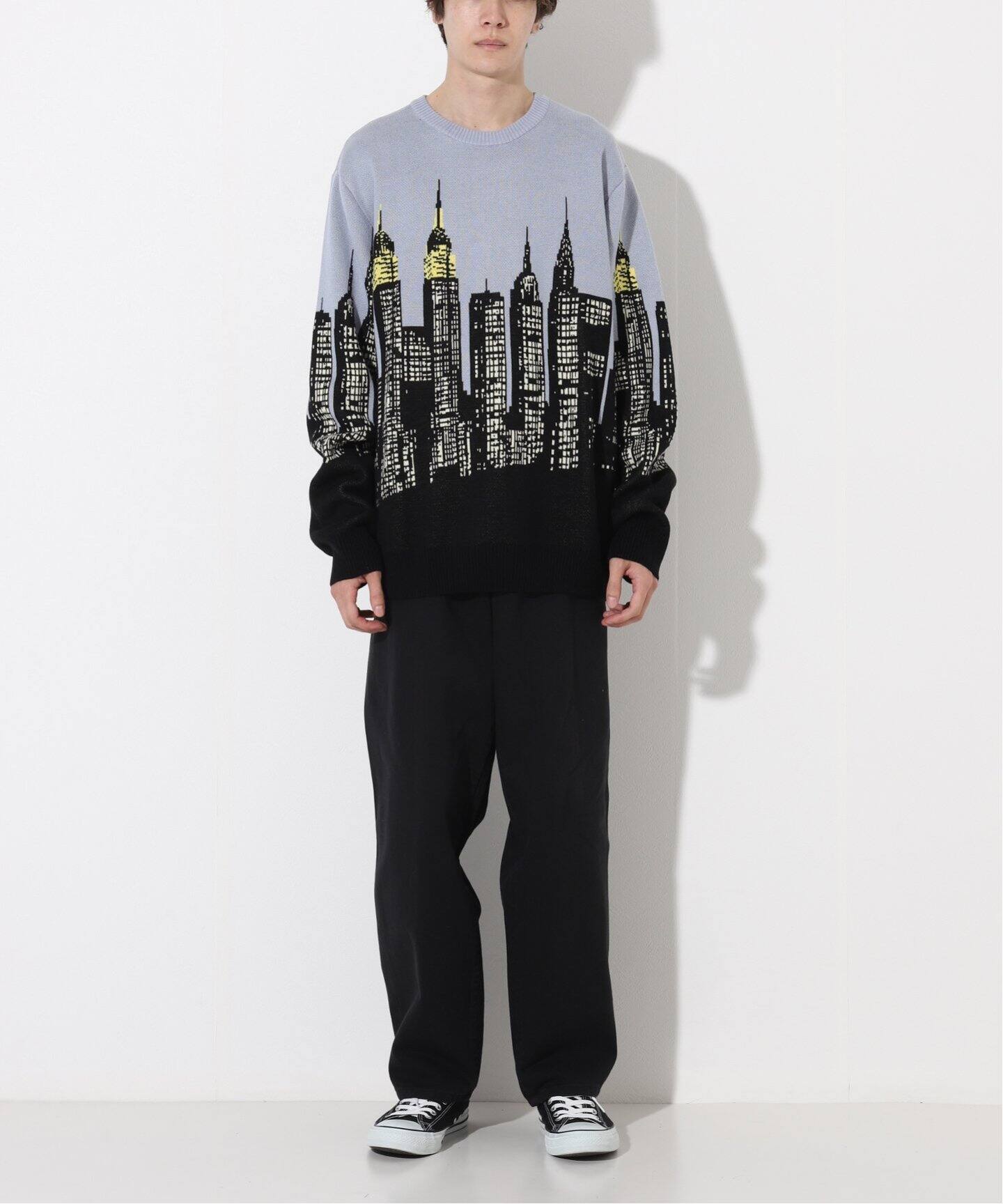 HUF / ハフ】 SKYLINE CREW SWEATER：ニット（ニット／セーター 
