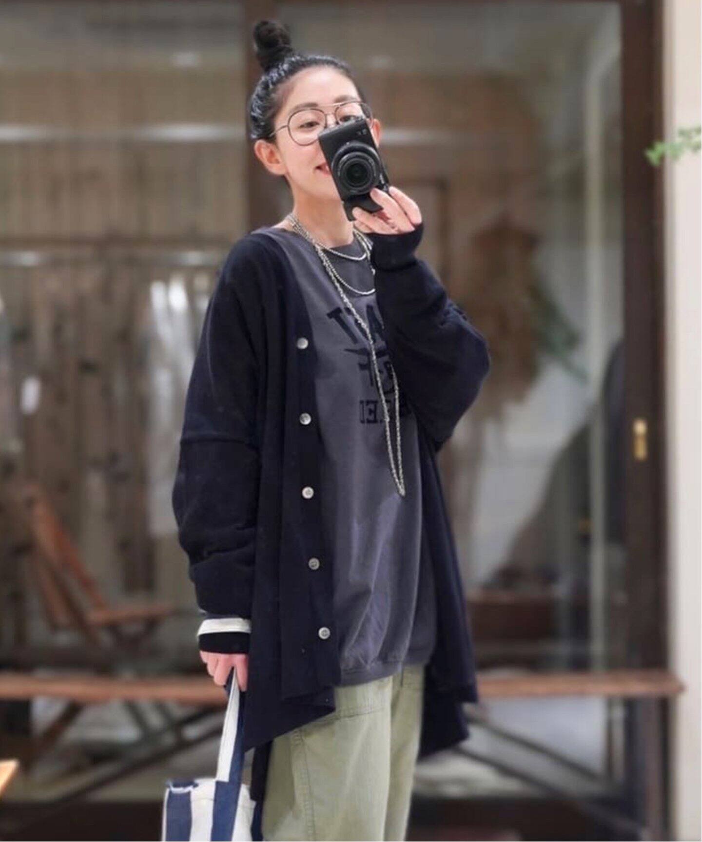 ハイツイストテンジク Vネック-Big-カーディガン（カーディガン  