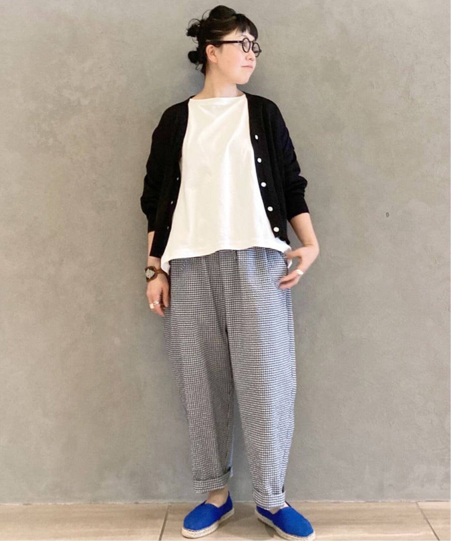 SUVINガスコットンテンジク Vネックカーディガン（カーディガン  