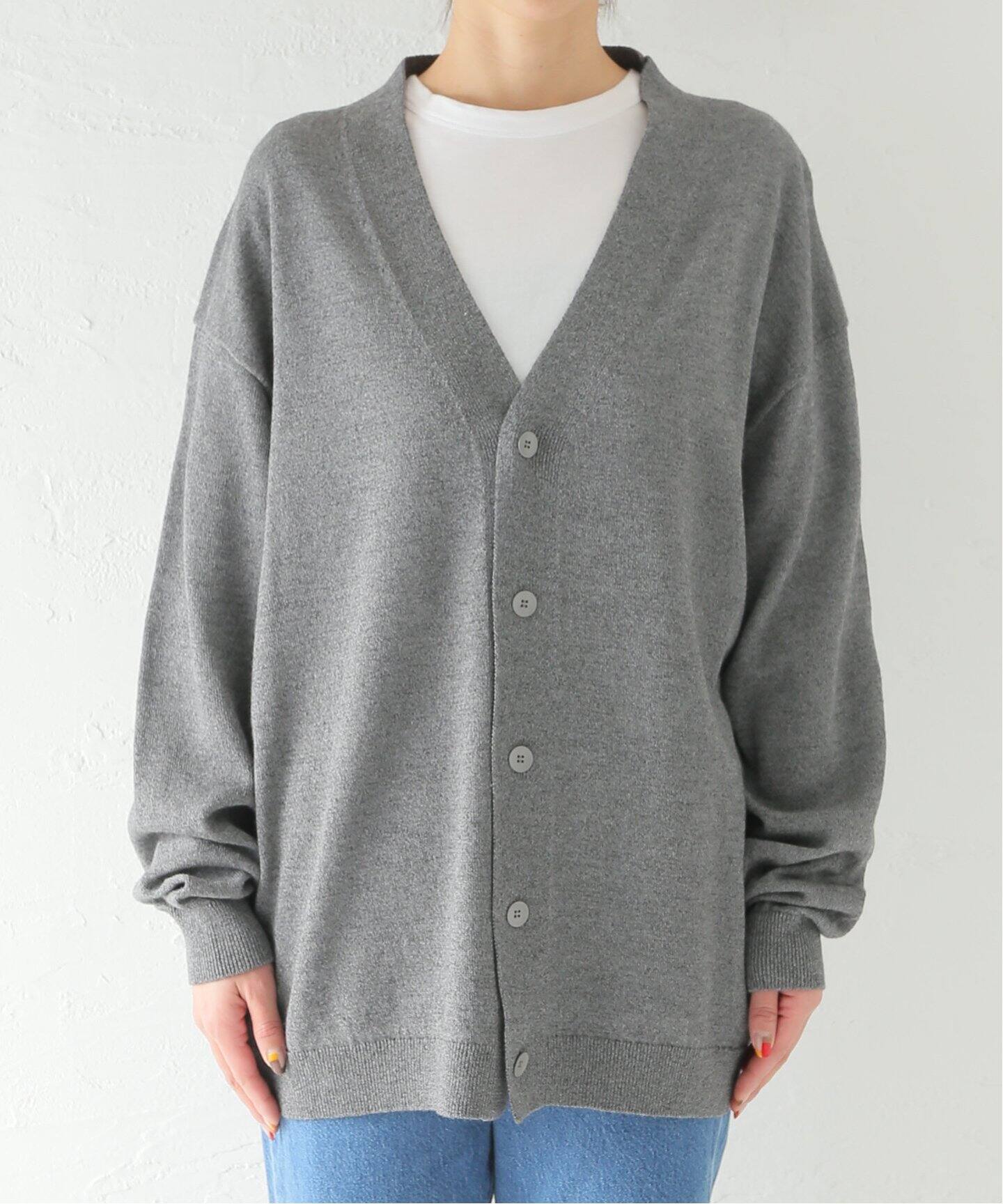 ATON/エイトン】WOOL WASHI OVERSIZED CARDIGAN（カーディガン  