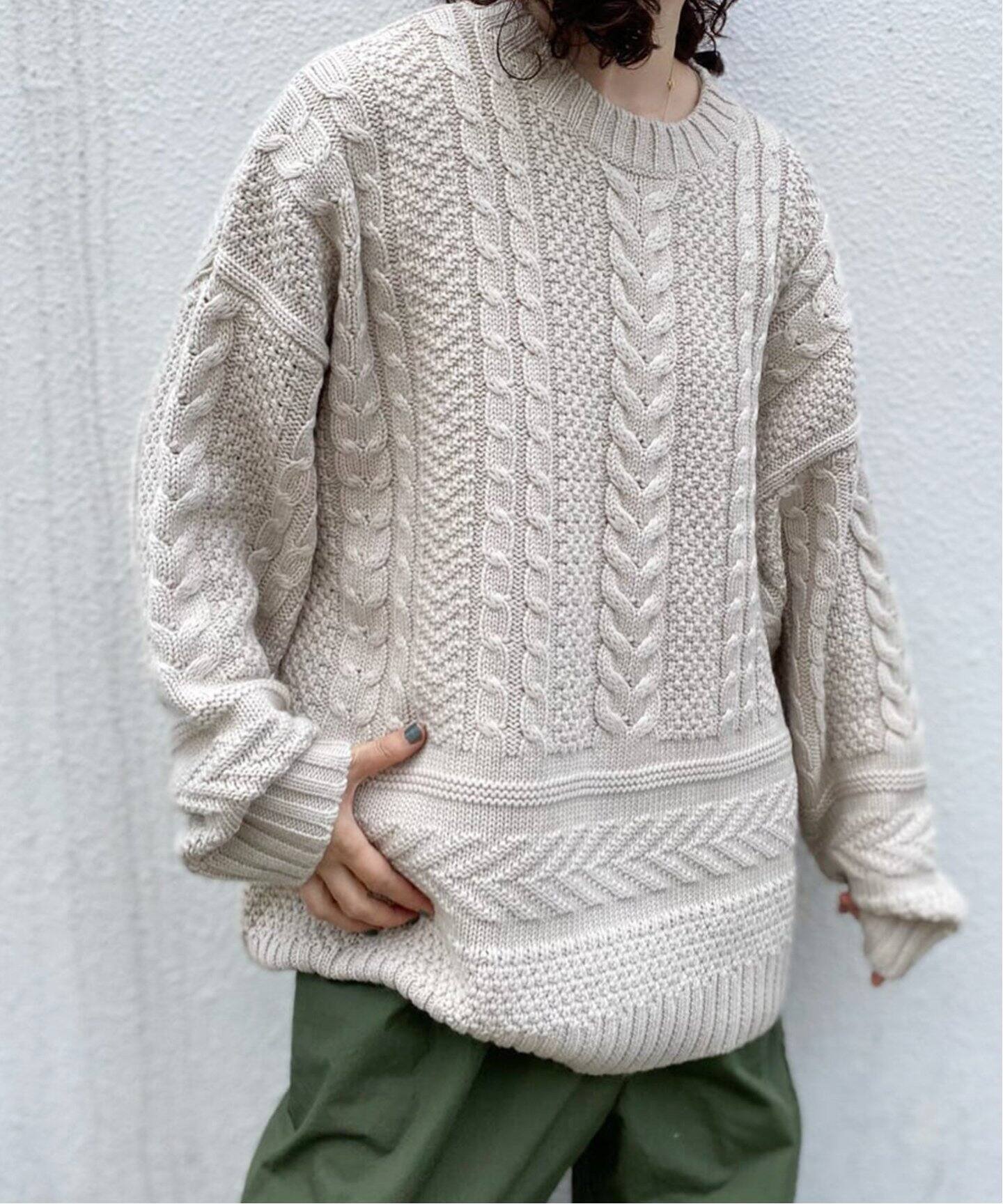 6397/シックススリーナインセブン】OFF GAUSE CABLE TUNIC（ニット 