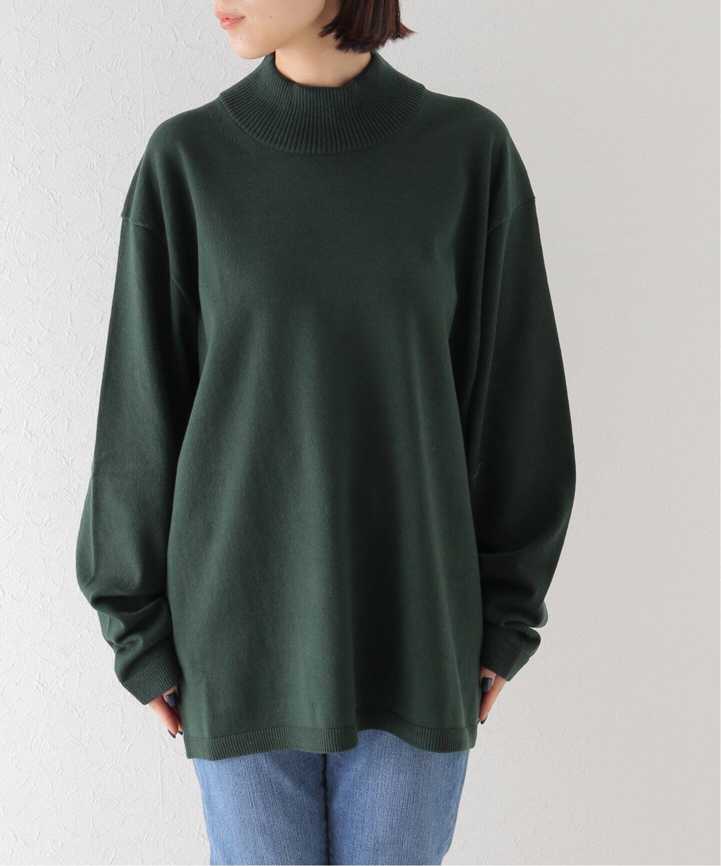 ATON/エイトン】NATURAL DYE WOOL HIGH NECK SWEATER（ニット 