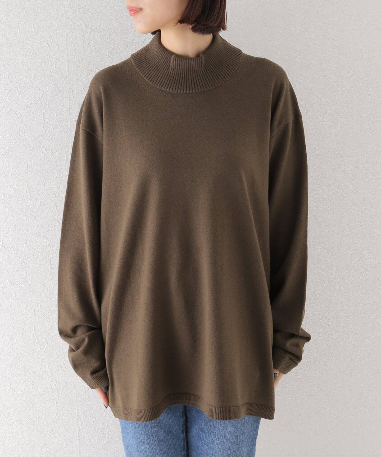 ATON NATURAL DYE WOOL HIGHNECK SWEATER