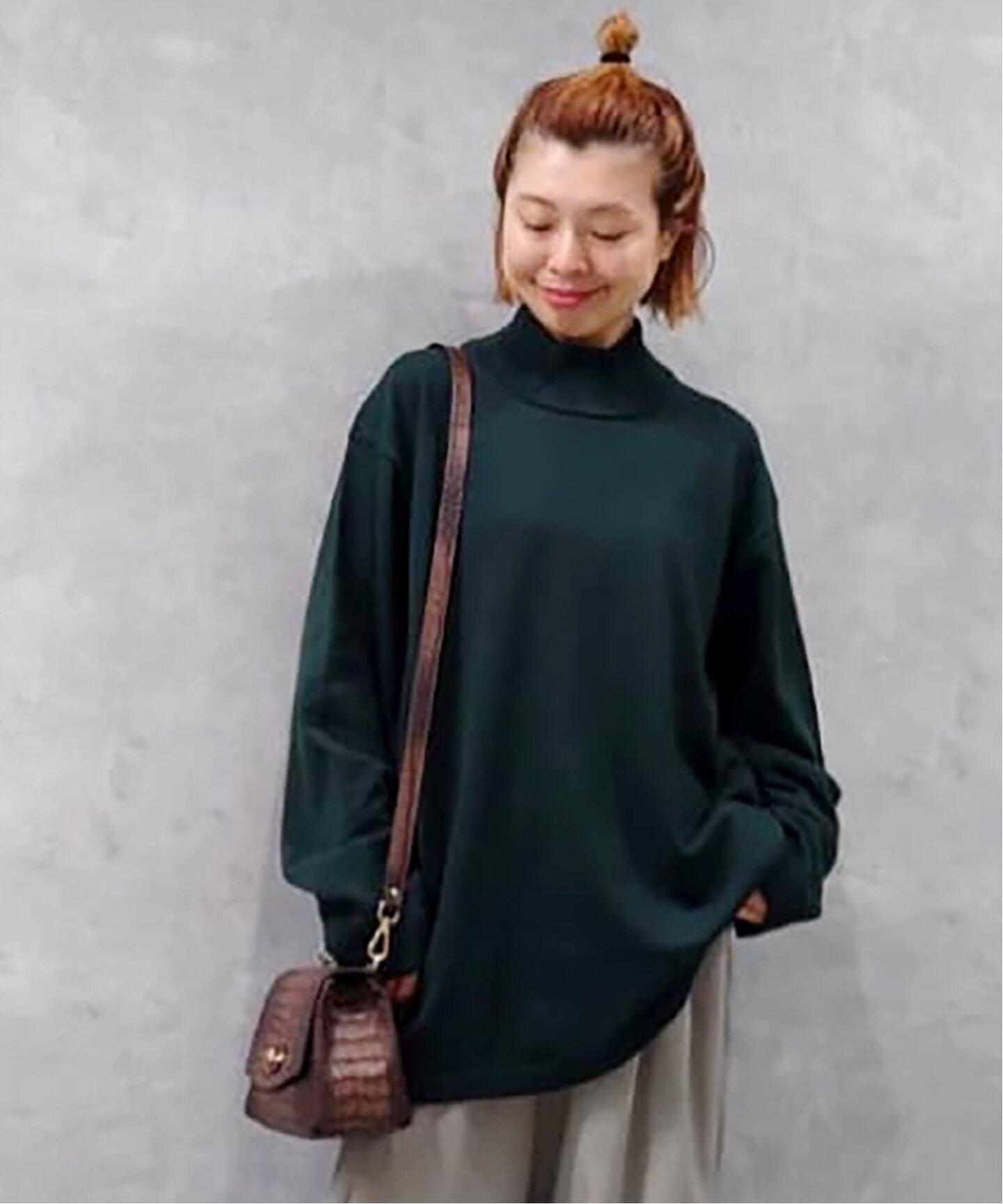 ATON/エイトン】NATURAL DYE WOOL HIGH NECK SWEATER（ニット 