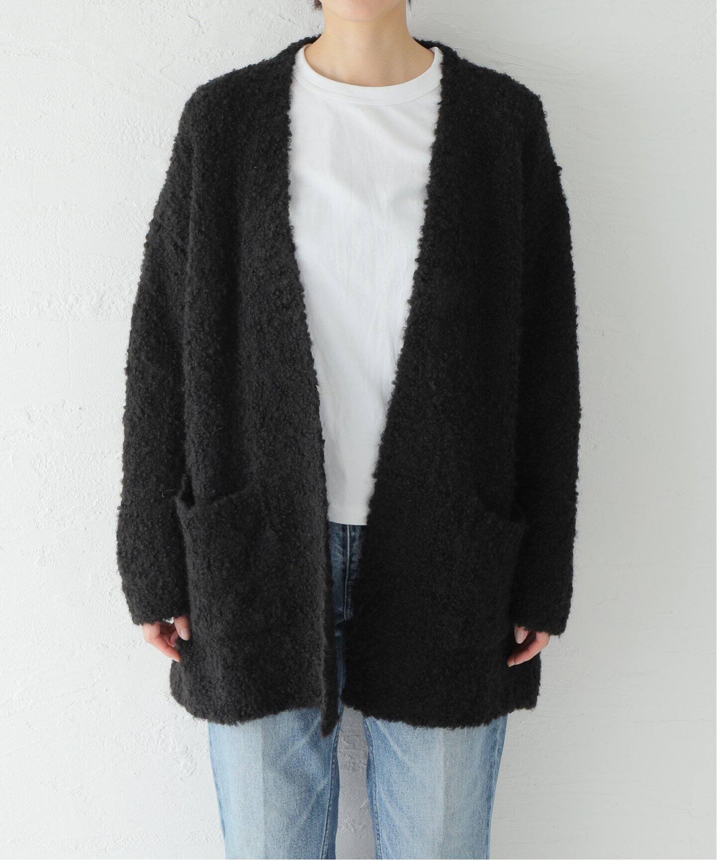 maison de soil/メゾン ド ソイル】3GG BOUCLE V-NECK CARDIGA 