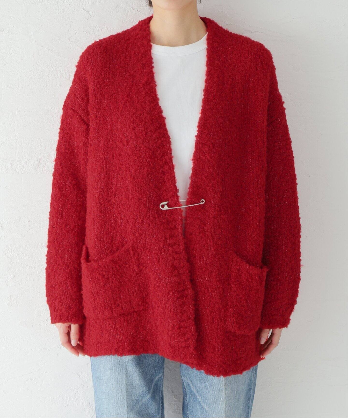 maison de soil/メゾン ド ソイル】3GG BOUCLE V-NECK CARDIGA 