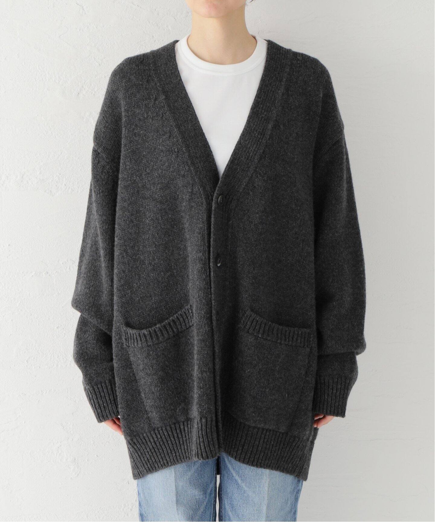 YONETOMI NEW BASIC】 SOFT LAMB WOOL KNIT C（カーディガン 