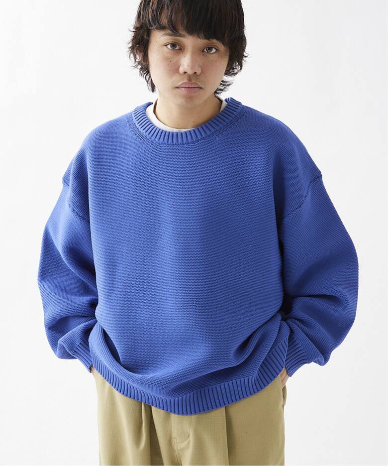 ニット+カットソーの2点SET】リサイクルポリエステル ワッフルニット 