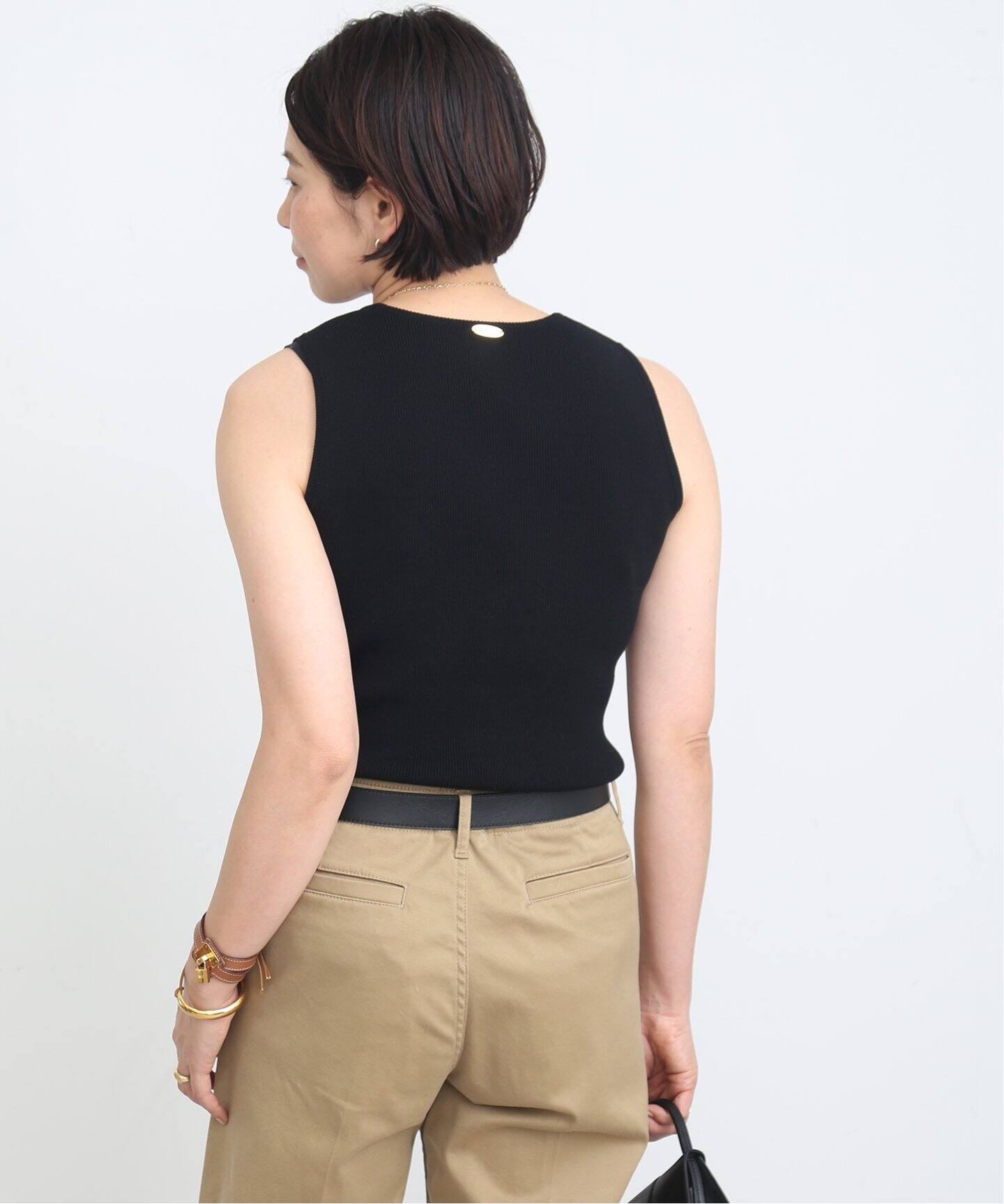 ドゥーズィエムクラスのDiner B RIB タンクトップ黒【試着のみ】 