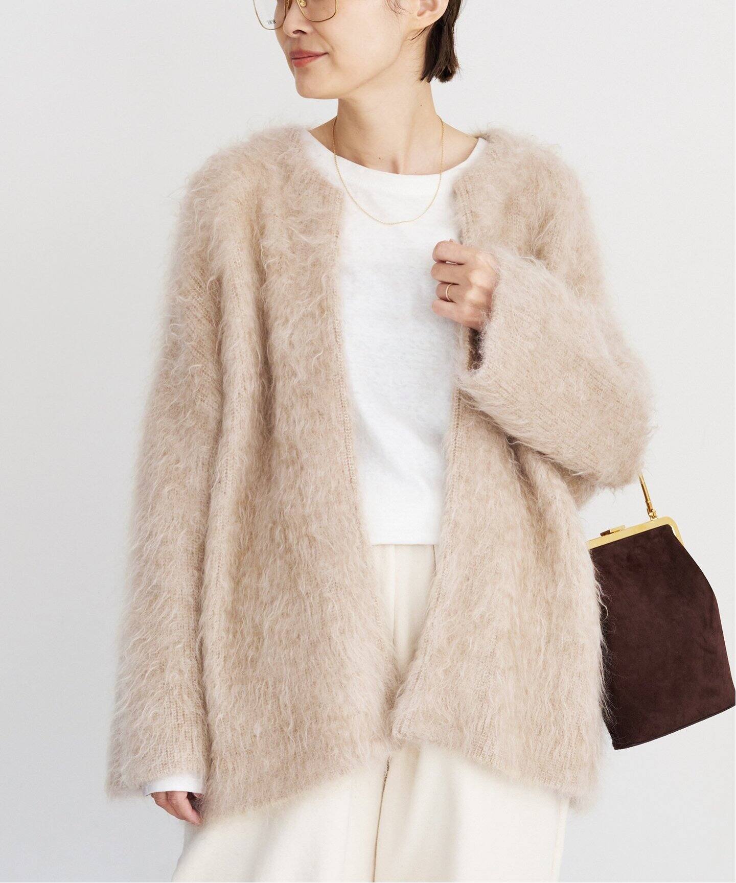 Deuxieme Classe 】PORTMIX クルーネック カーディガン 