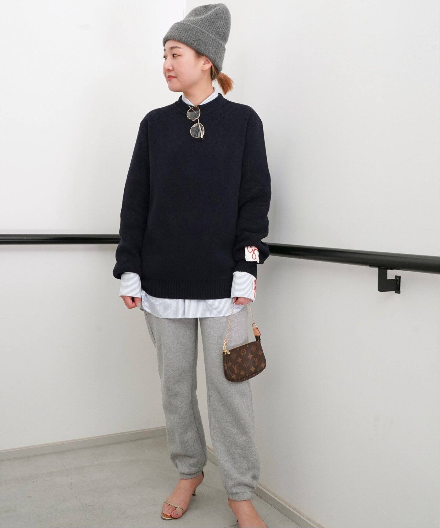 GOLDEN GOOSE/ゴールデングース】クルーネック ロゴニット（ニット  