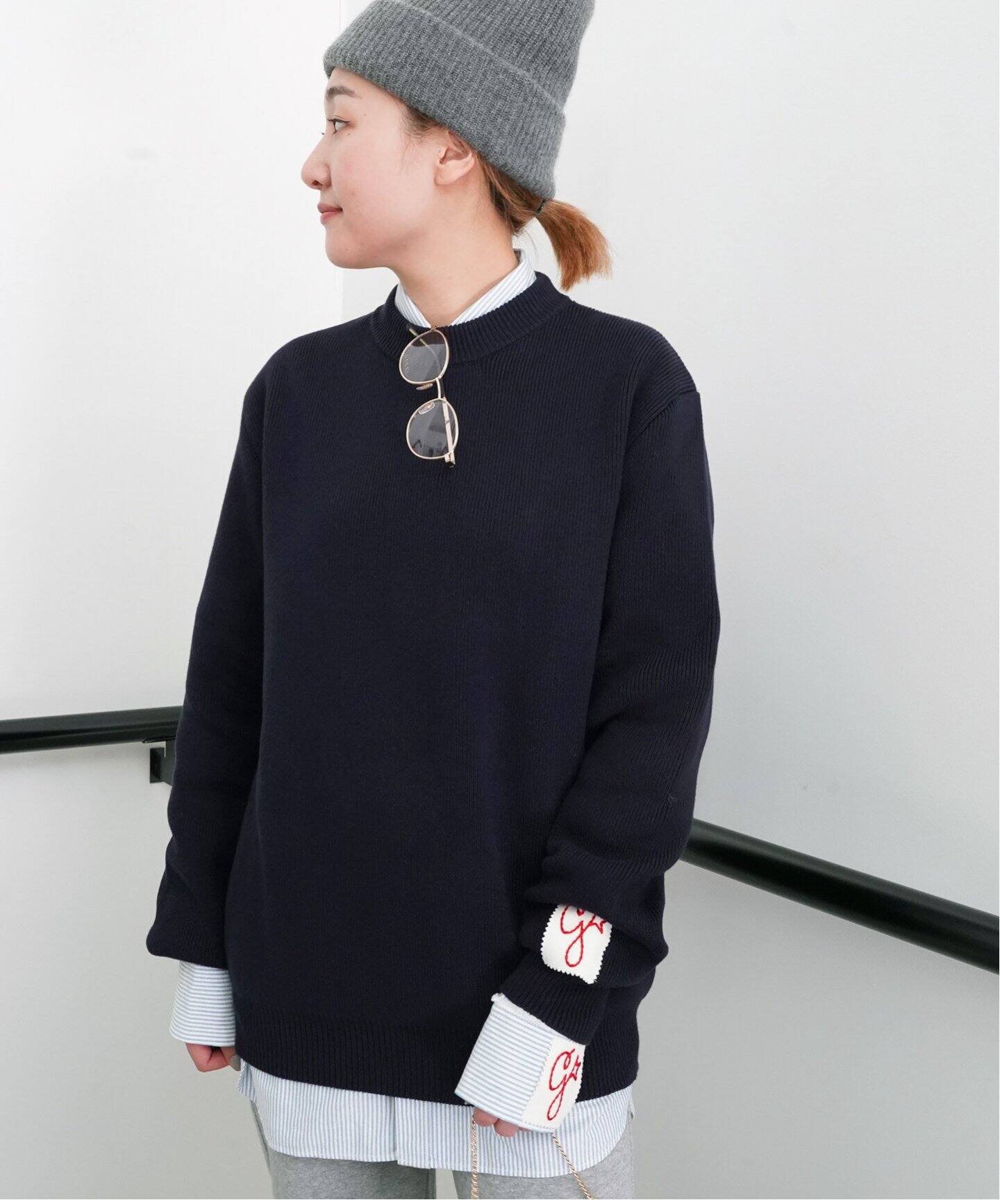 GOLDEN GOOSE/ゴールデングース】クルーネック ロゴニット（ニット  