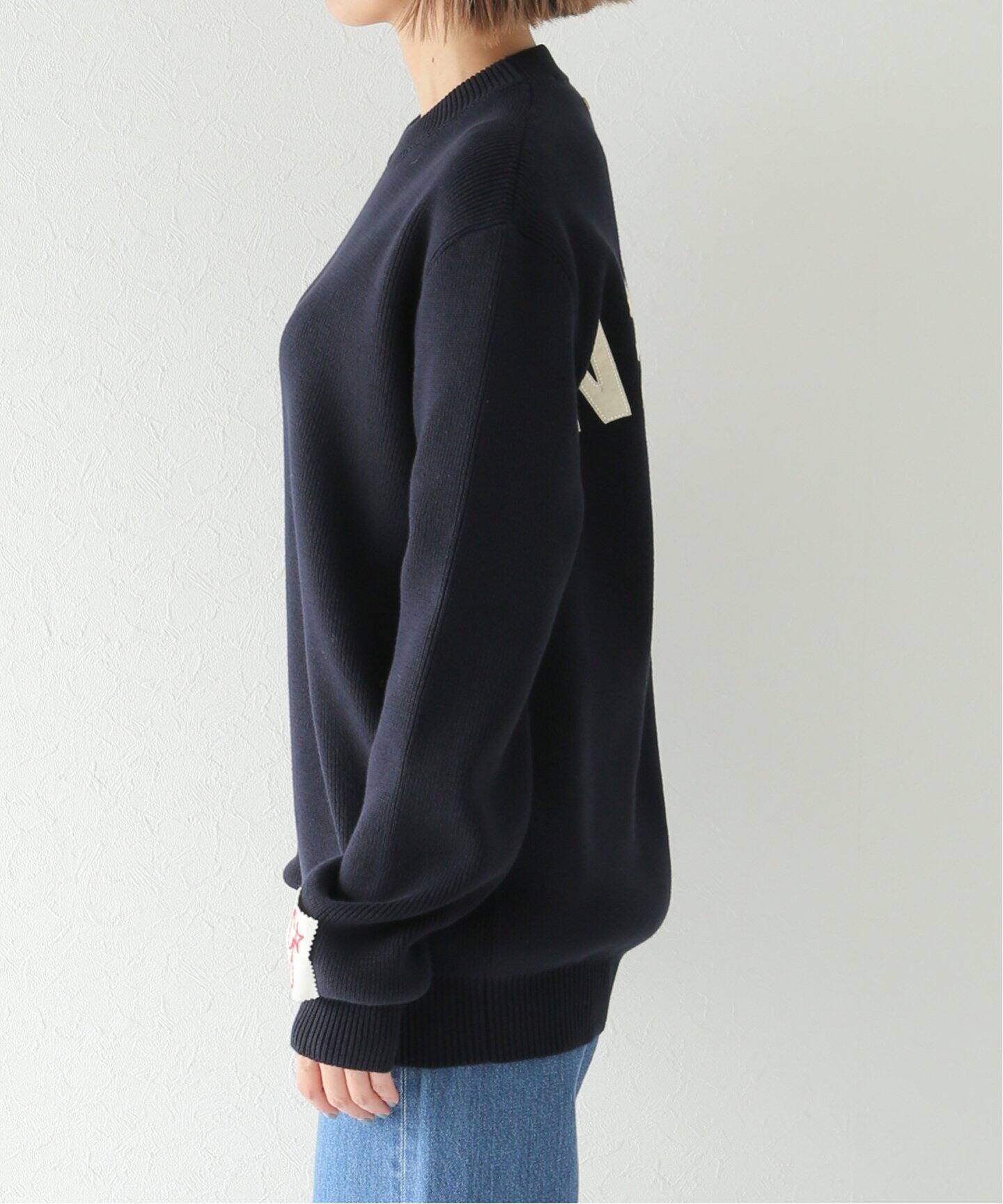 GOLDEN GOOSE/ゴールデングース】クルーネック ロゴニット（ニット  