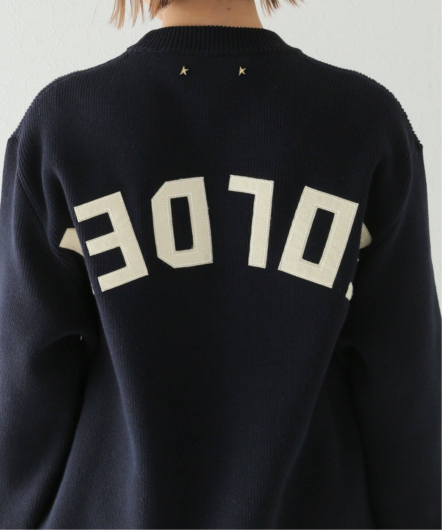 GOLDEN GOOSE/ゴールデングース】クルーネック ロゴニット（ニット  