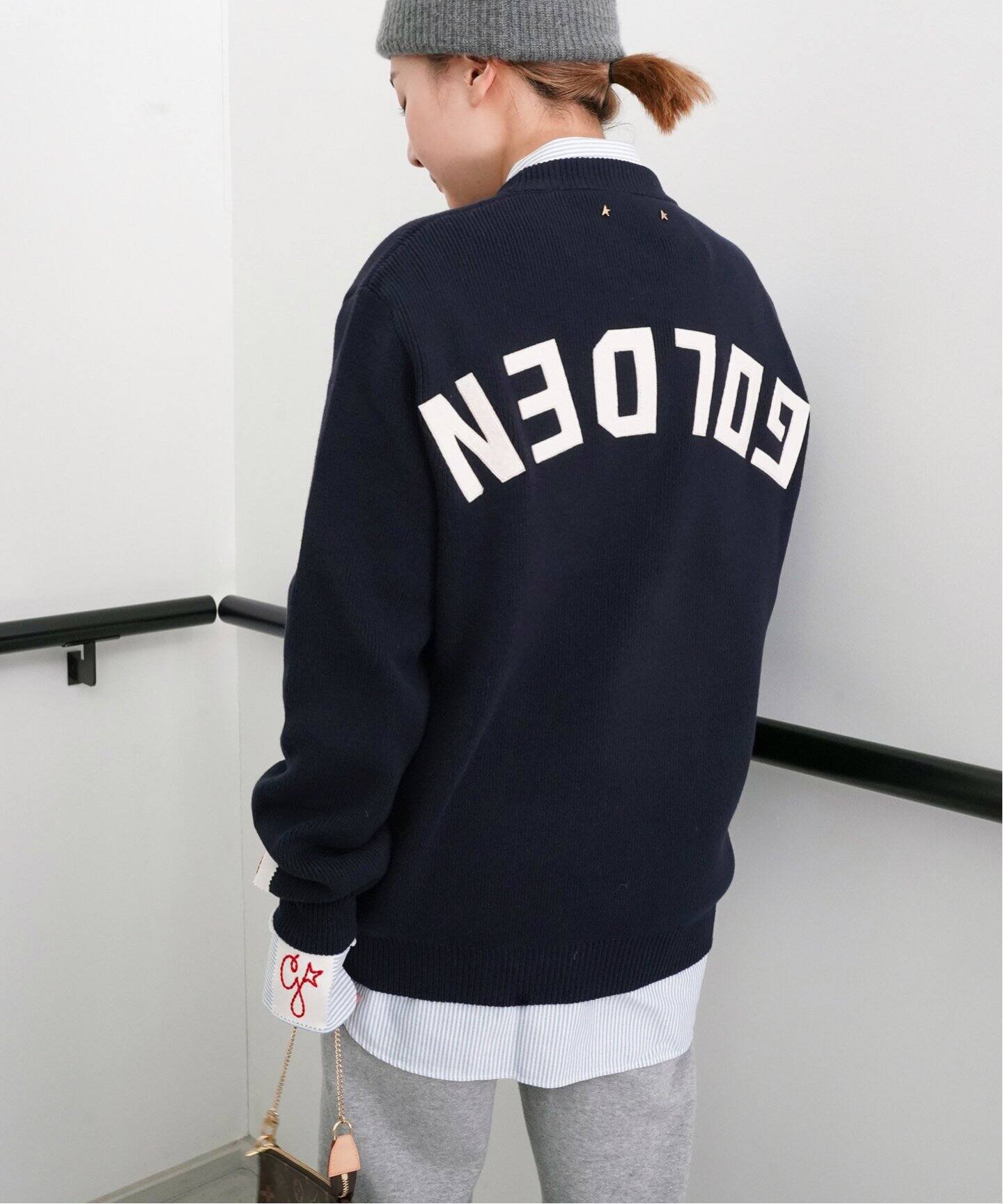 GOLDEN GOOSE/ゴールデングース】クルーネック ロゴニット（ニット  