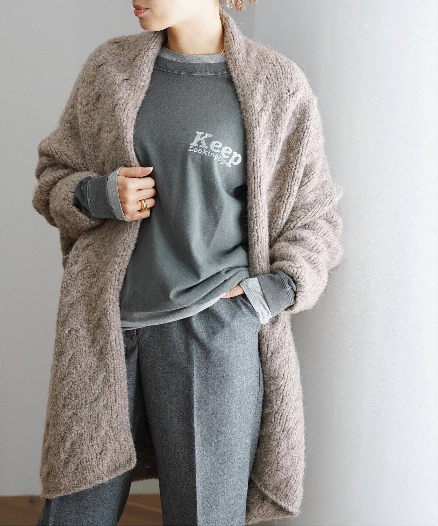 LAUREN MANOOGIAN/ローレン マヌージアン】HANDKNIT CABLE 