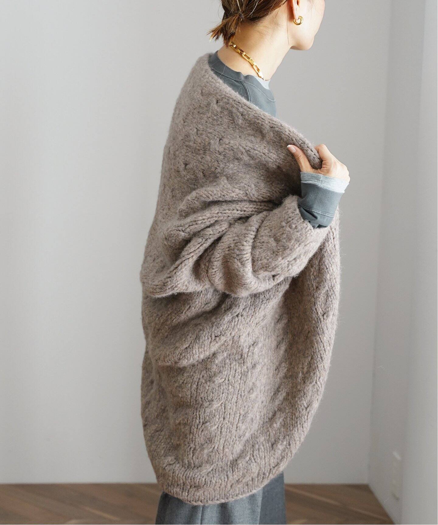 LAUREN MANOOGIAN/ローレン マヌージアン】HANDKNIT CABLE  