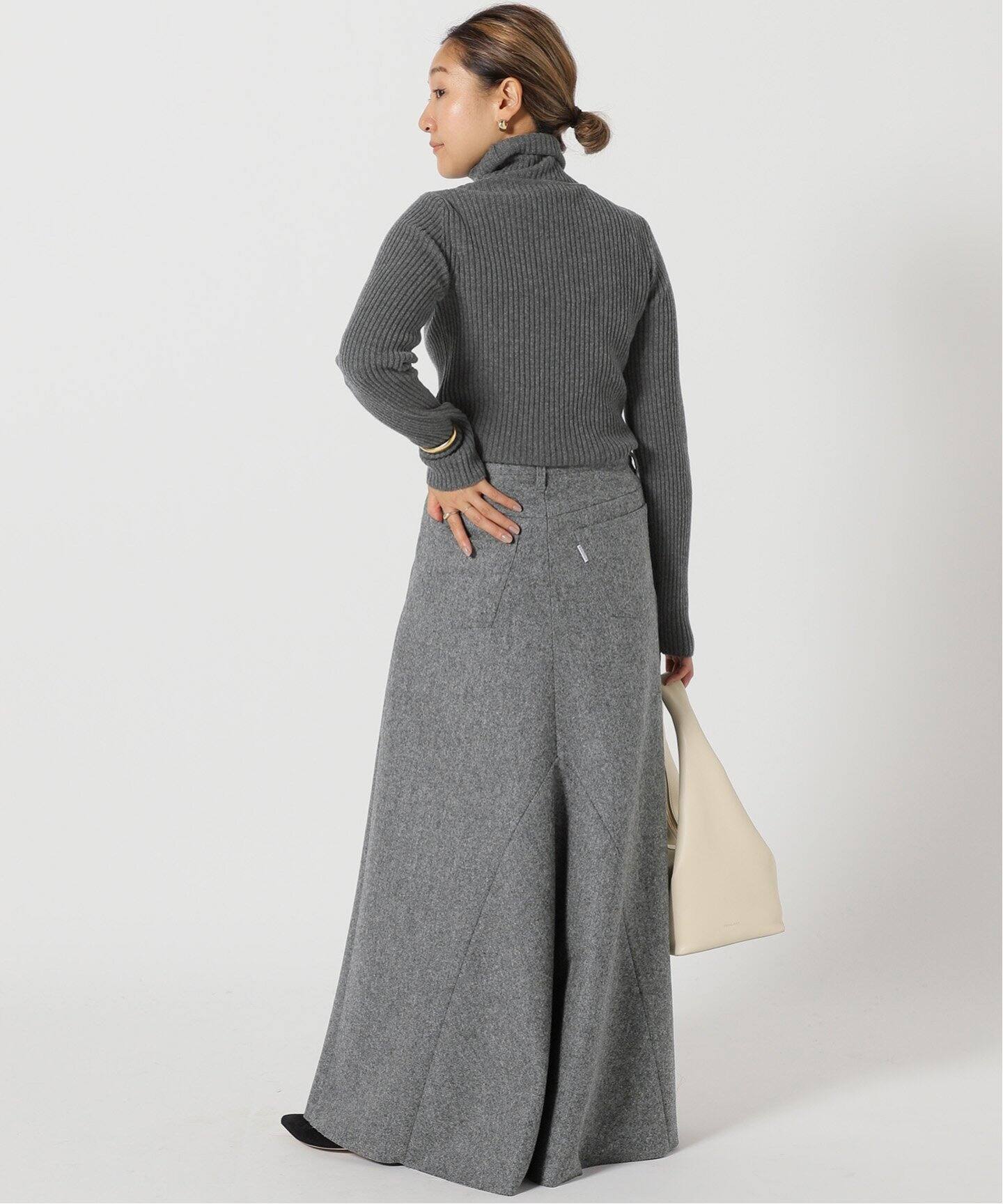MADISONBLUE/マディソンブルー】タートルネック RIB LAMB WOOL（ニット 