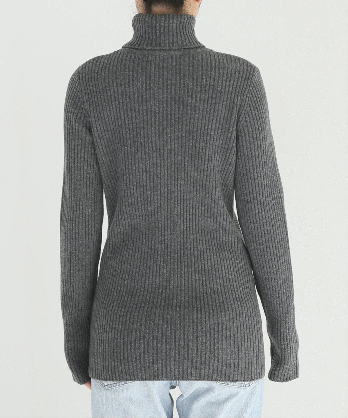 MADISONBLUE/マディソンブルー】タートルネック RIB LAMB WOOL（ニット 