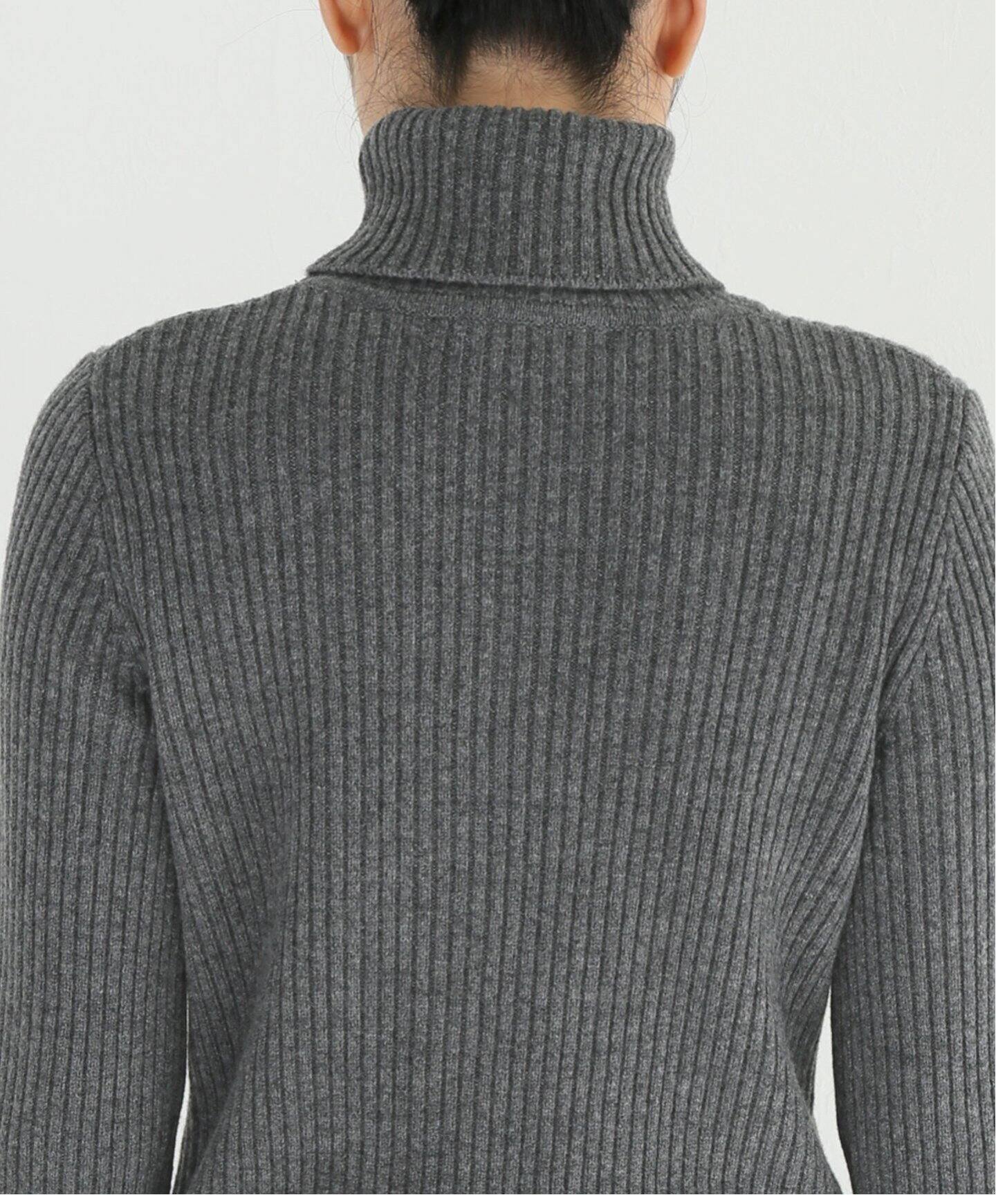 MADISONBLUE/マディソンブルー】タートルネック RIB LAMB WOOL（ニット 