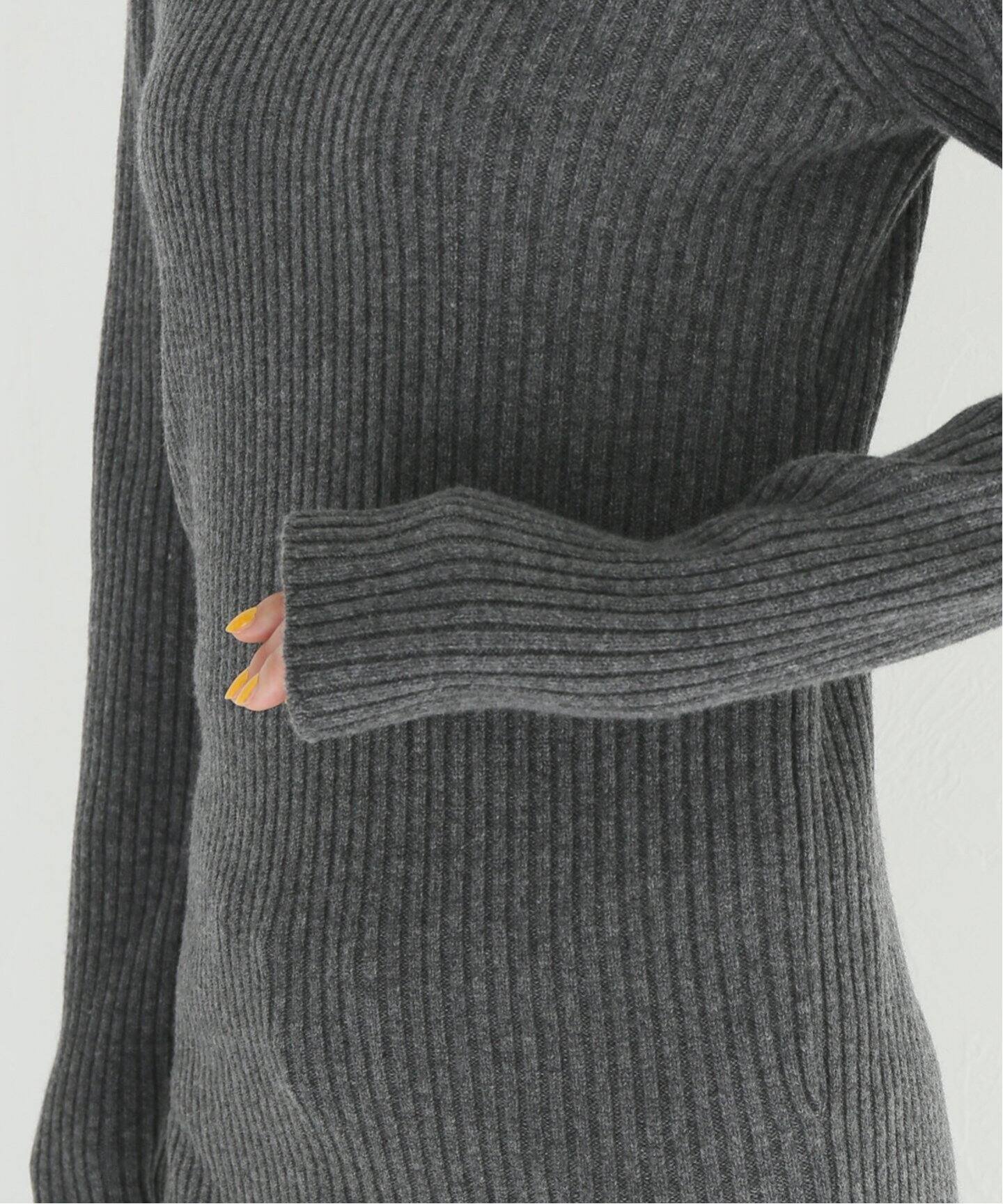 MADISONBLUE/マディソンブルー】タートルネック RIB LAMB WOOL（ニット 