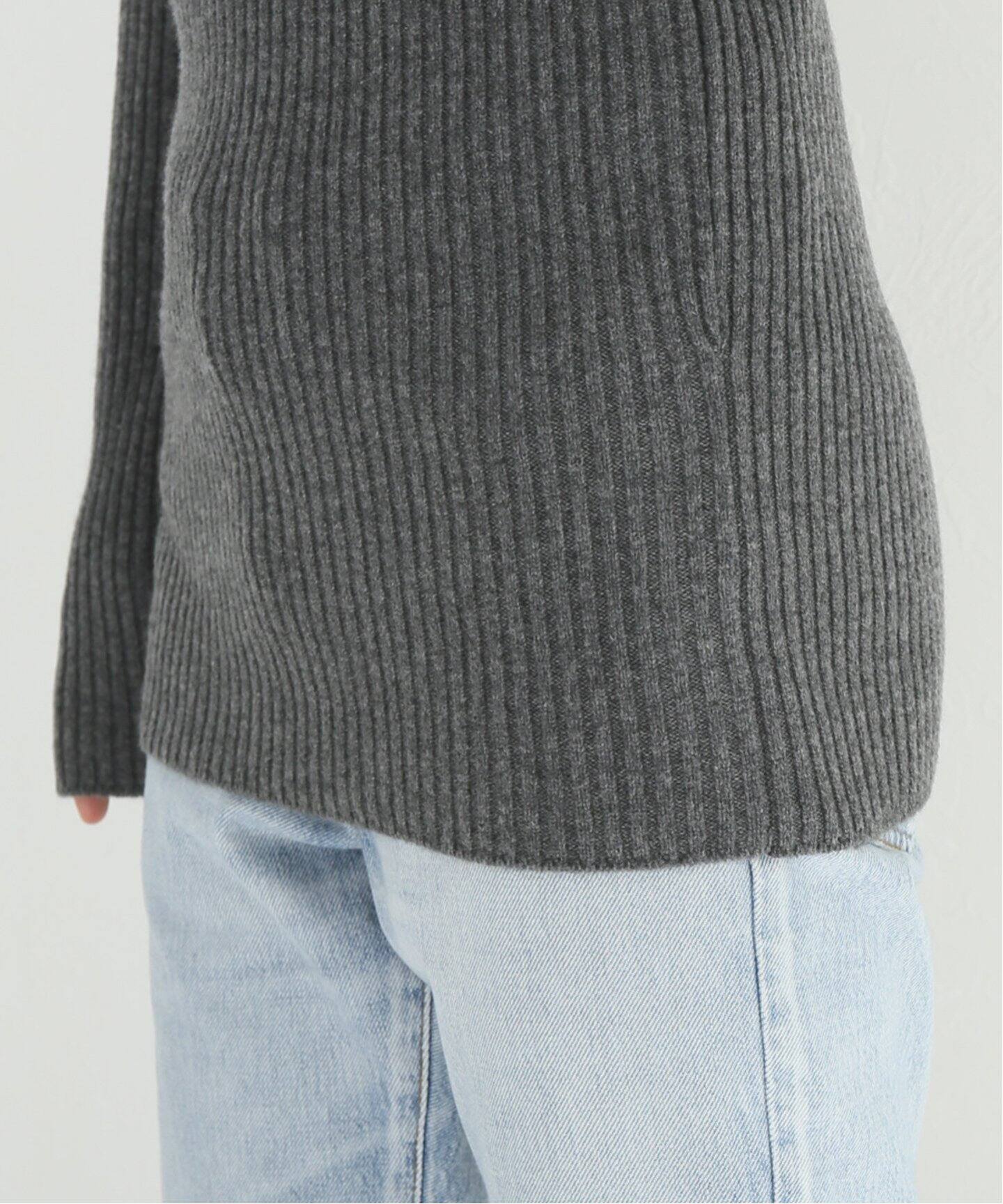 MADISONBLUE/マディソンブルー】タートルネック RIB LAMB WOOL（ニット 