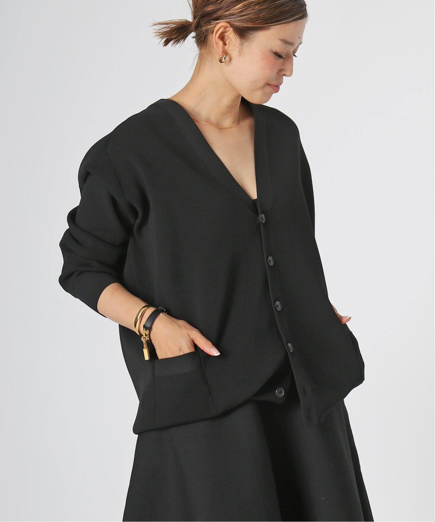 MADISONBLUE/マディソンブルー】 BIG KNIT Vネック カーディガン  