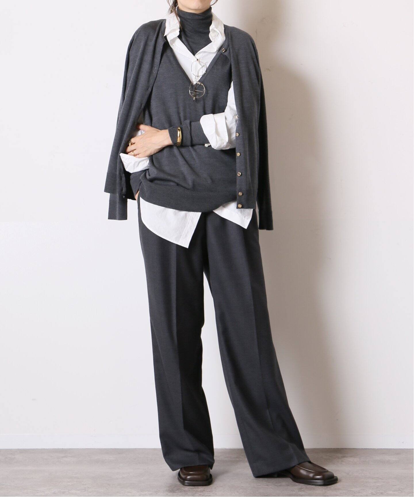 FF30 クルーネック オーバーカーディガン（カーディガン）｜MUSE de  