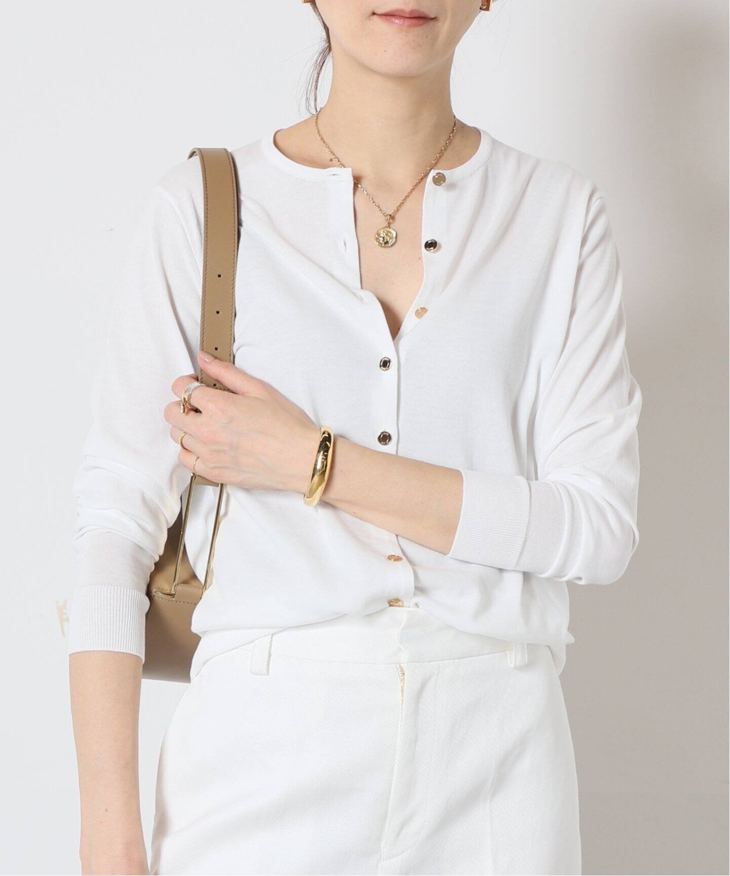 ミューズドゥドゥーズィエムクラス FF grace クルーネックカーディガン  