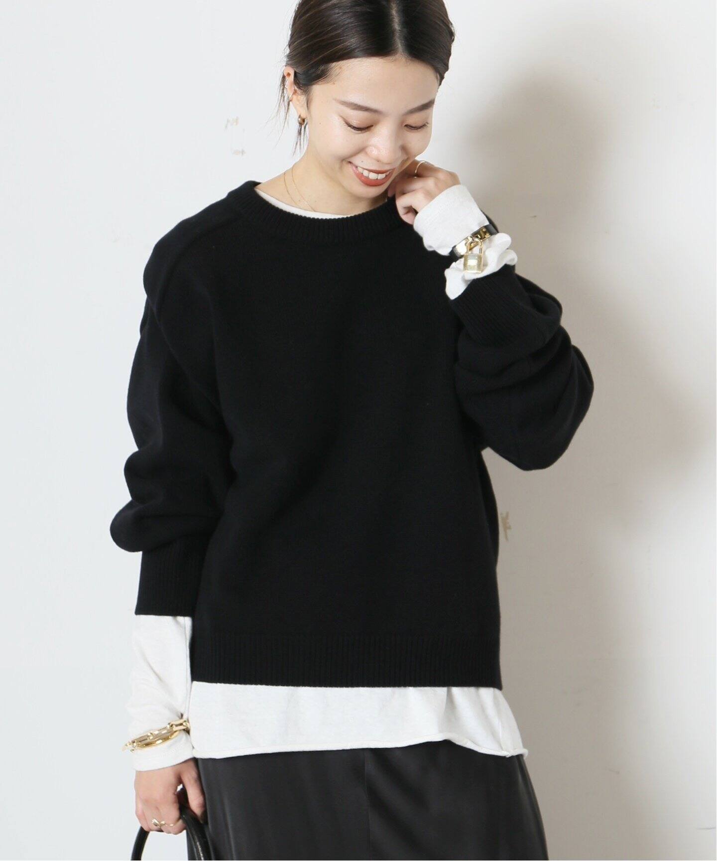 ミドルゲージ クルーネックプルオーバー（ニット／セーター）｜MUSE de  