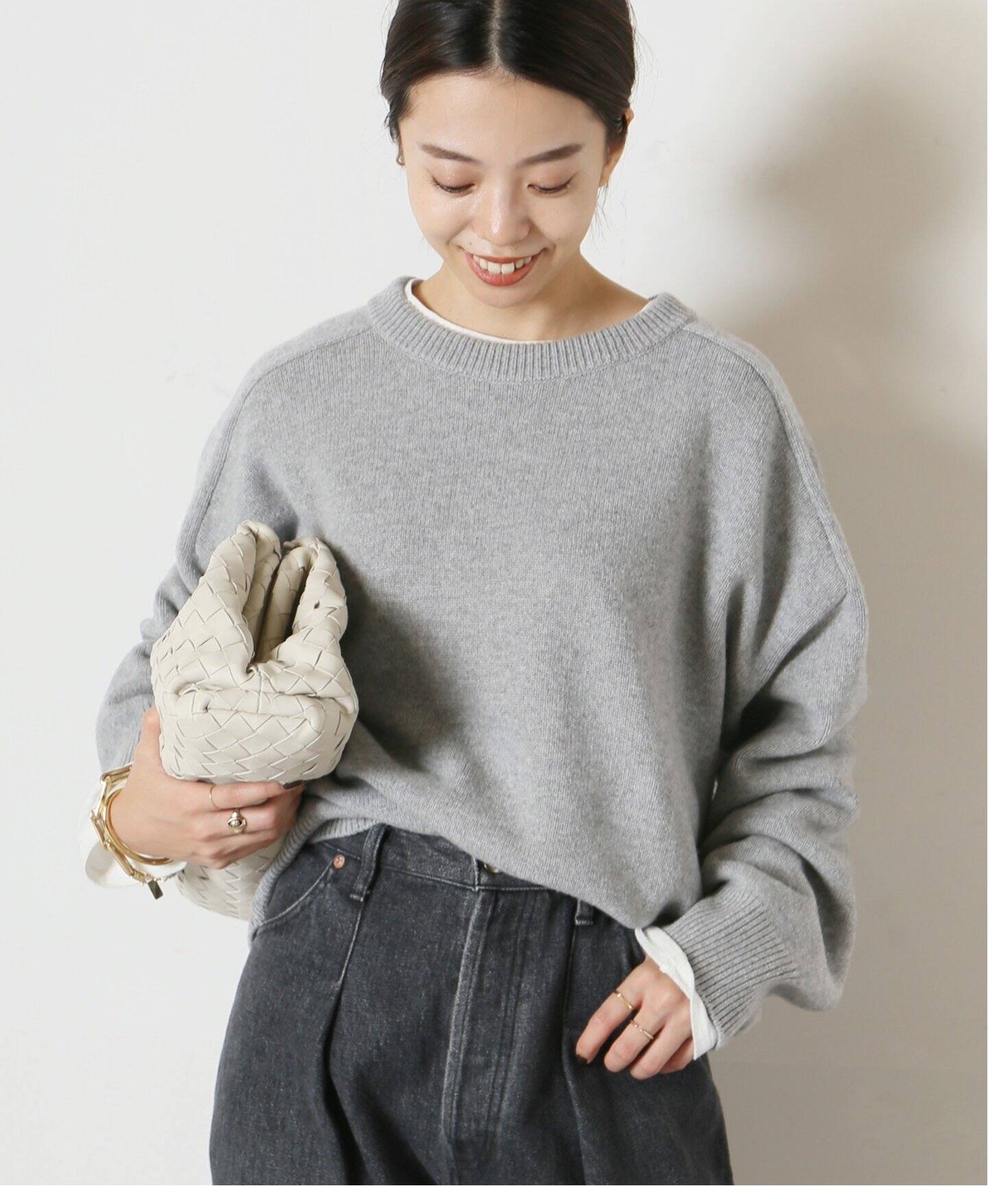 ミドルゲージ クルーネックプルオーバー（ニット／セーター）｜MUSE de  