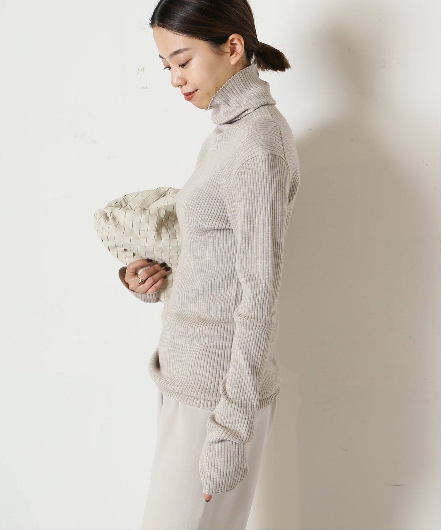 Basic Rib タートルネックプルオーバー（ニット／セーター）｜MUSE de  