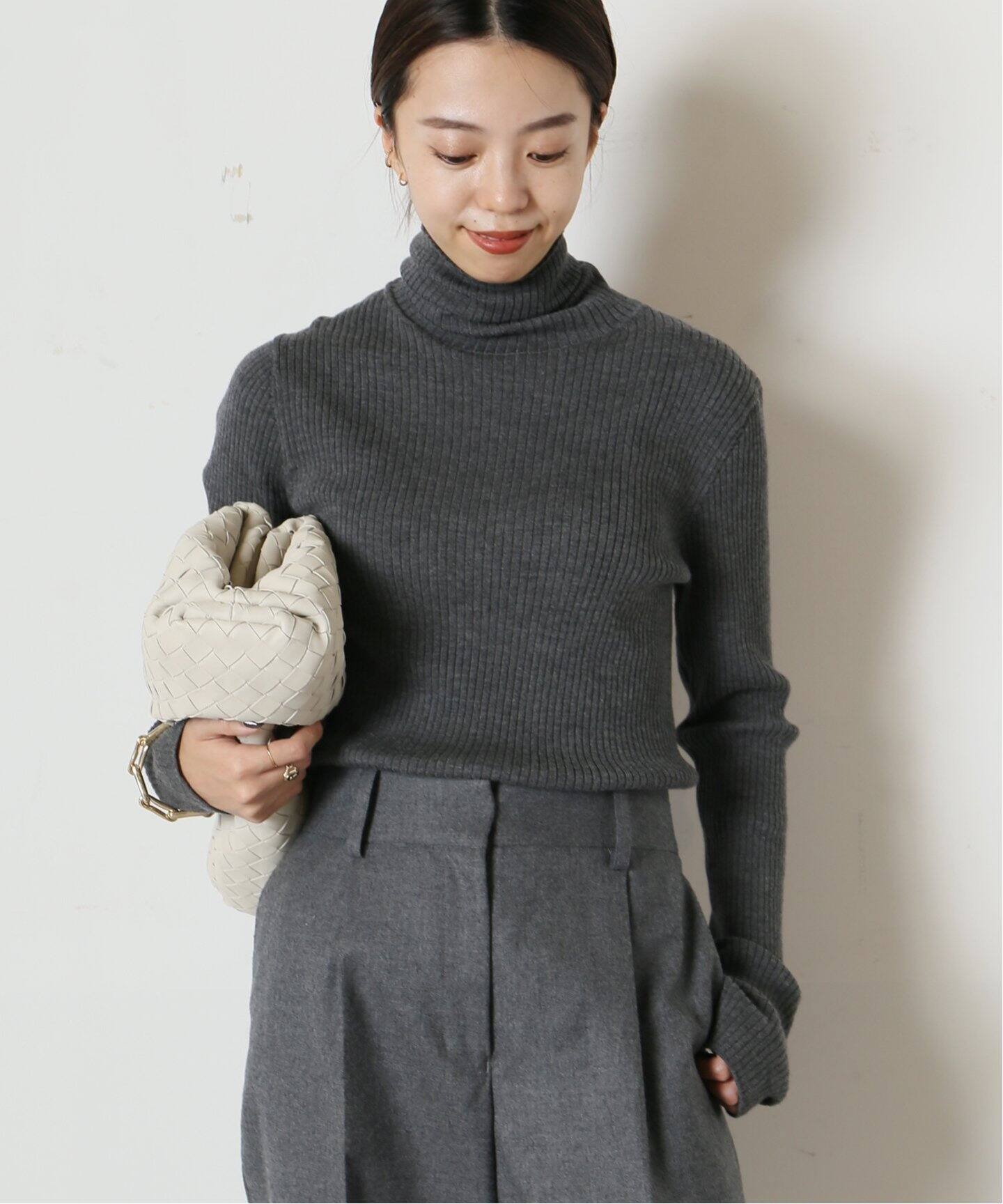 Basic Rib タートルネックプルオーバー（ニット／セーター）｜MUSE de  