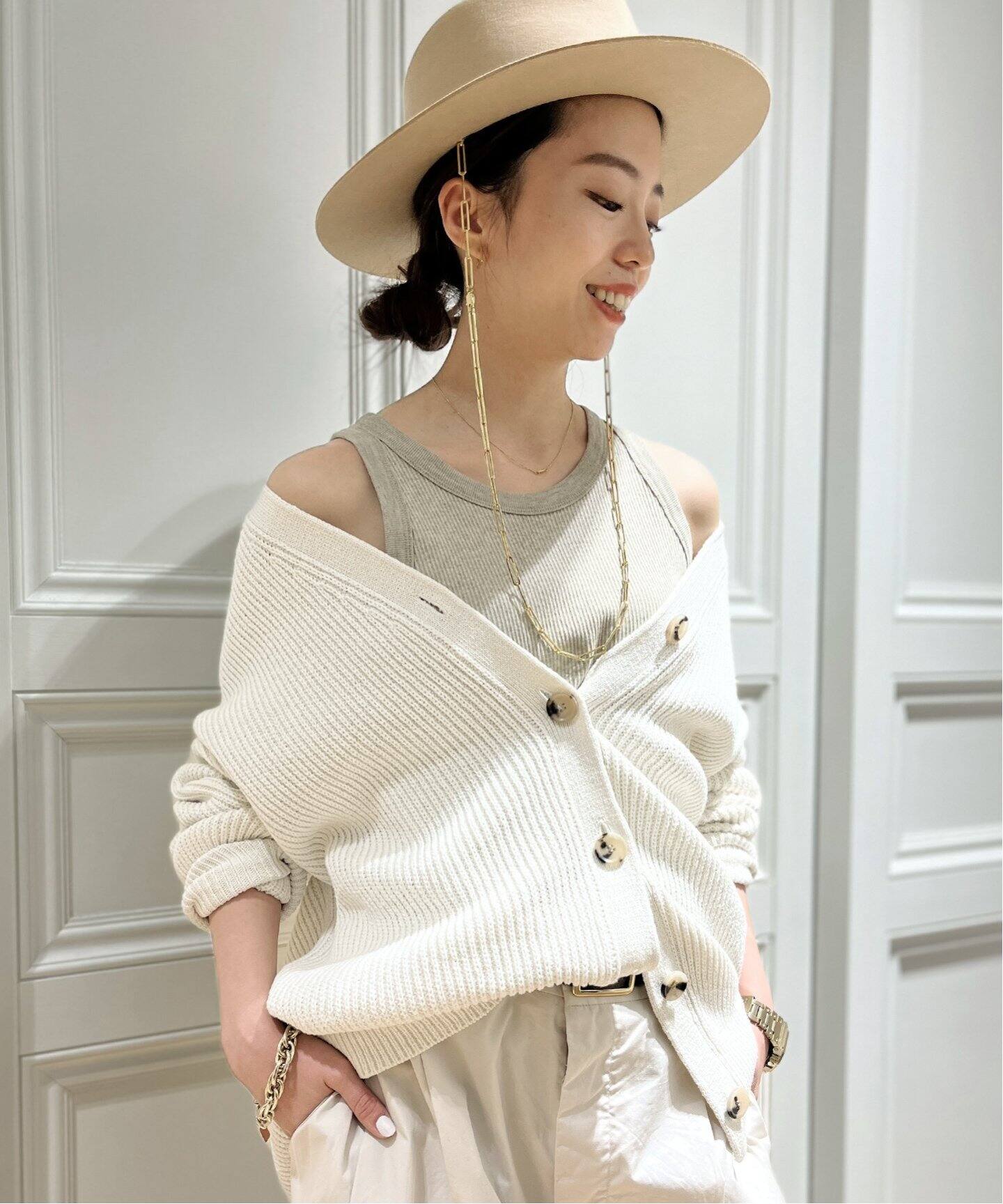 Si/Co Relax Vネック カーディガン（カーディガン）｜MUSE de Deuxieme  