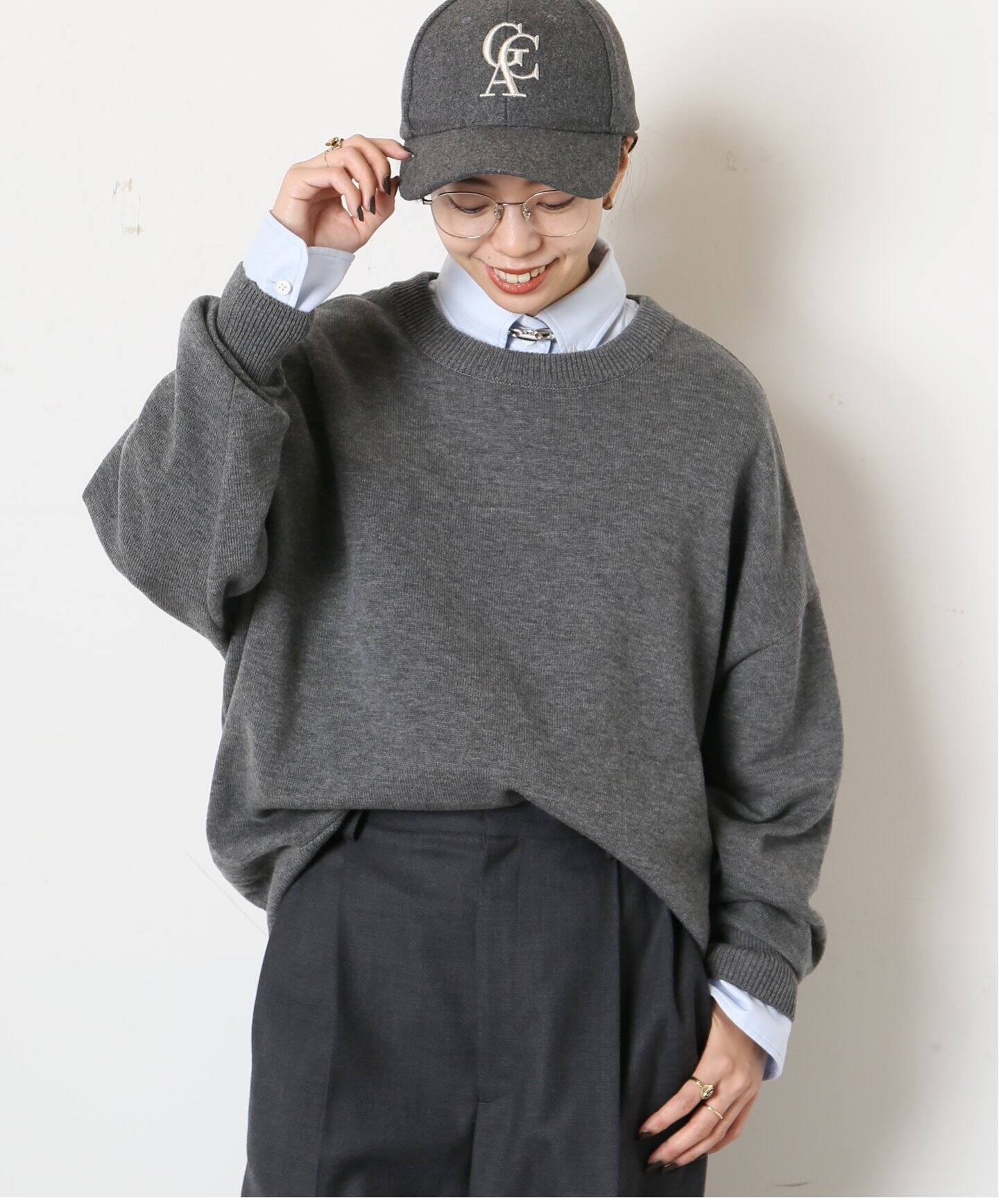 ドゥーズィエムクラスグレーニット 